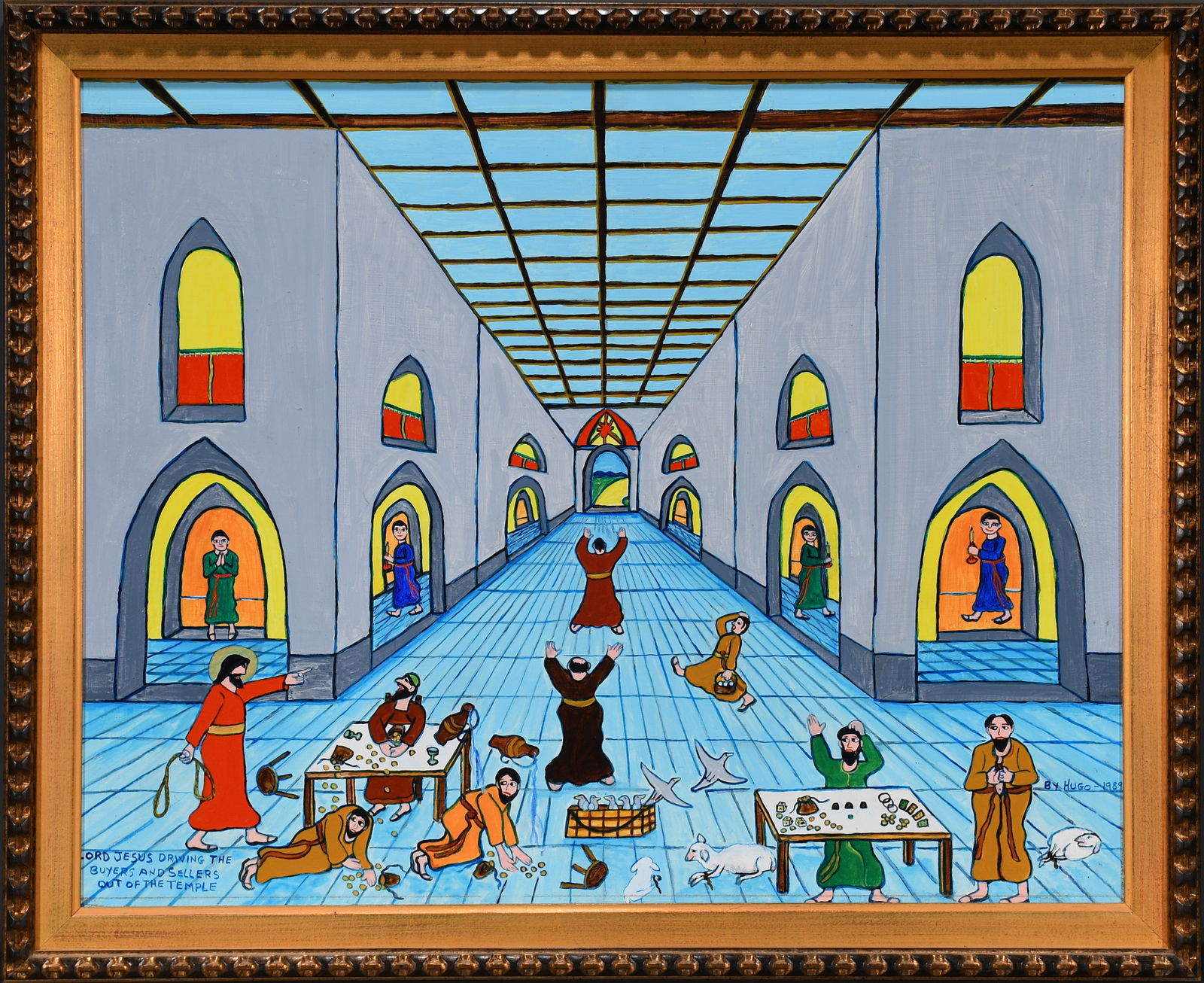 Hugo Sperger. Lord Jesus Drives the Buyers & Sellers Out of the Temple. (1 of 6)