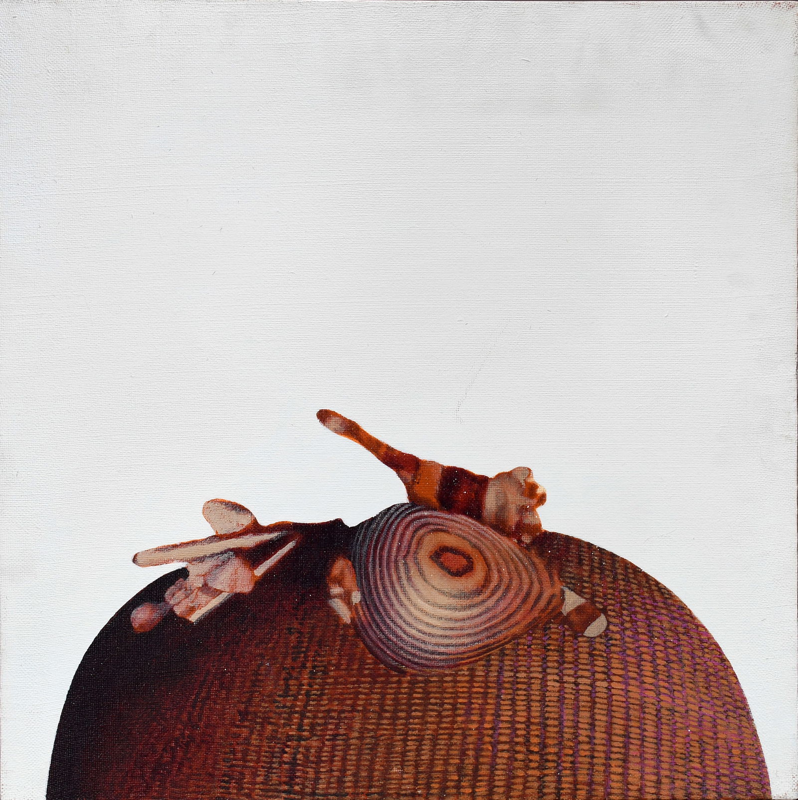 Yuri Dyshlenko. Untitled - Images On Woven Basket. (1 of 5)