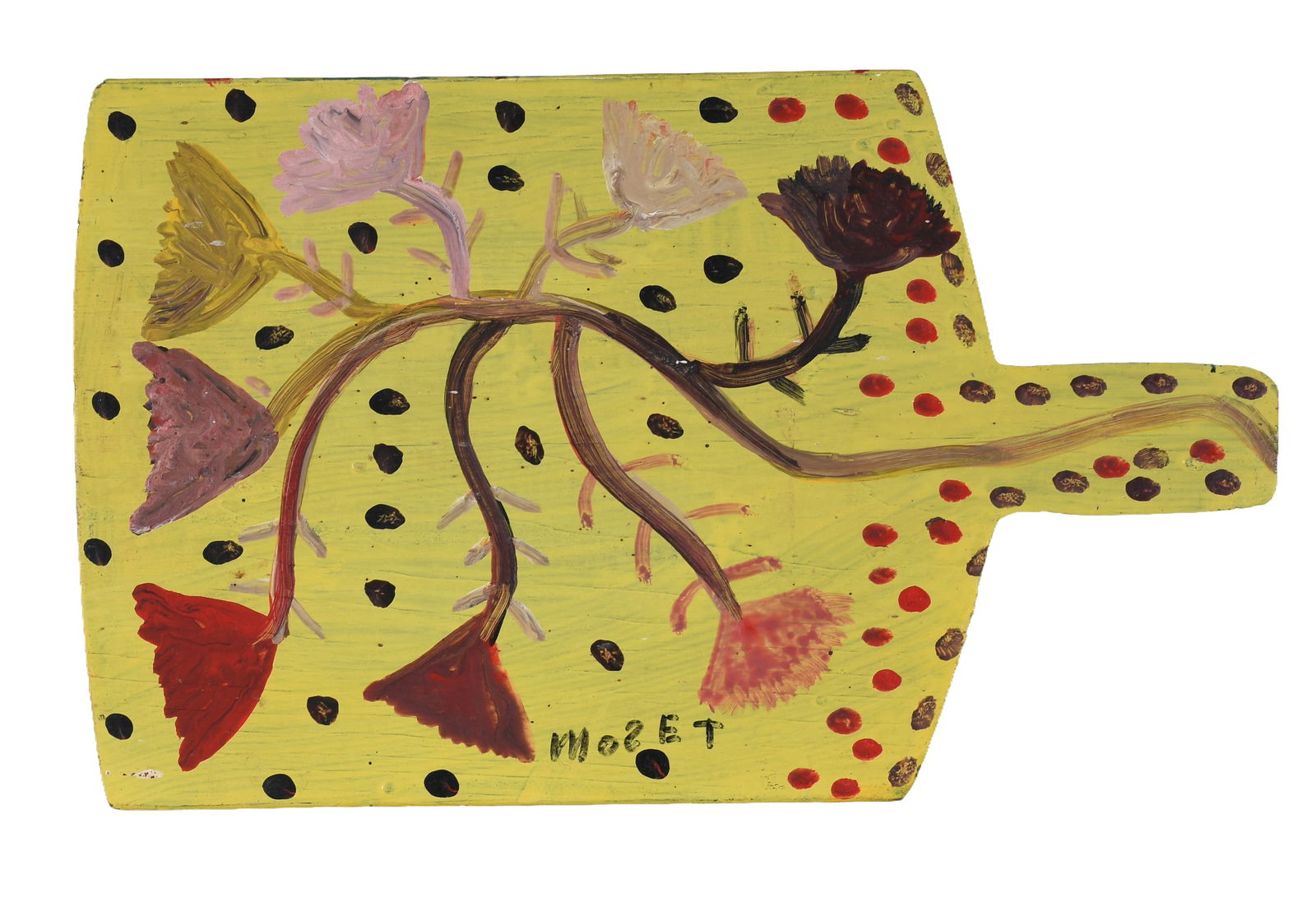Mose Tolliver. Bread Board with Flowers. (1 of 4)