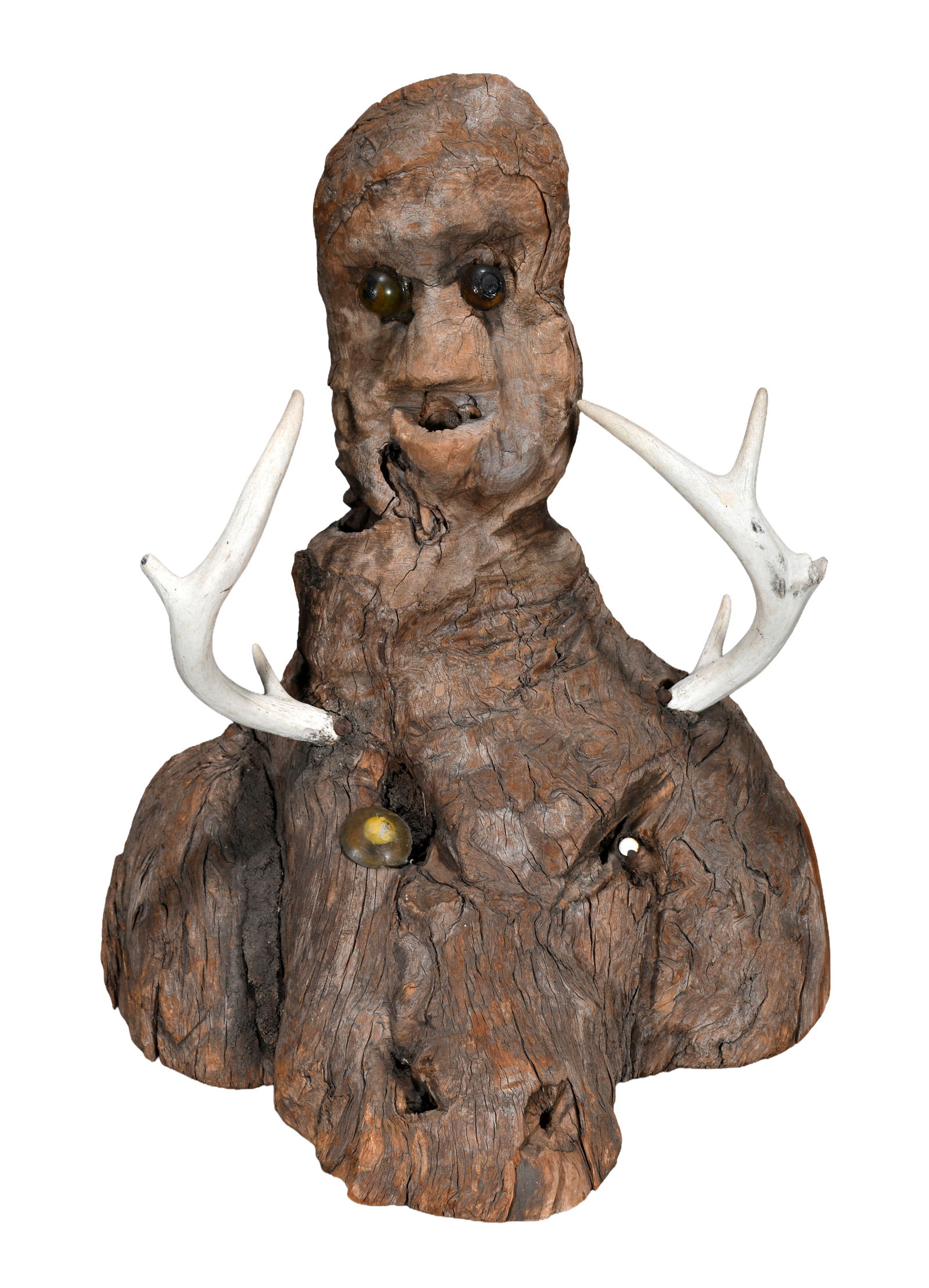 Jesse Aaron. Anthropomorphic Man and Deer Figure. (1 of 6)