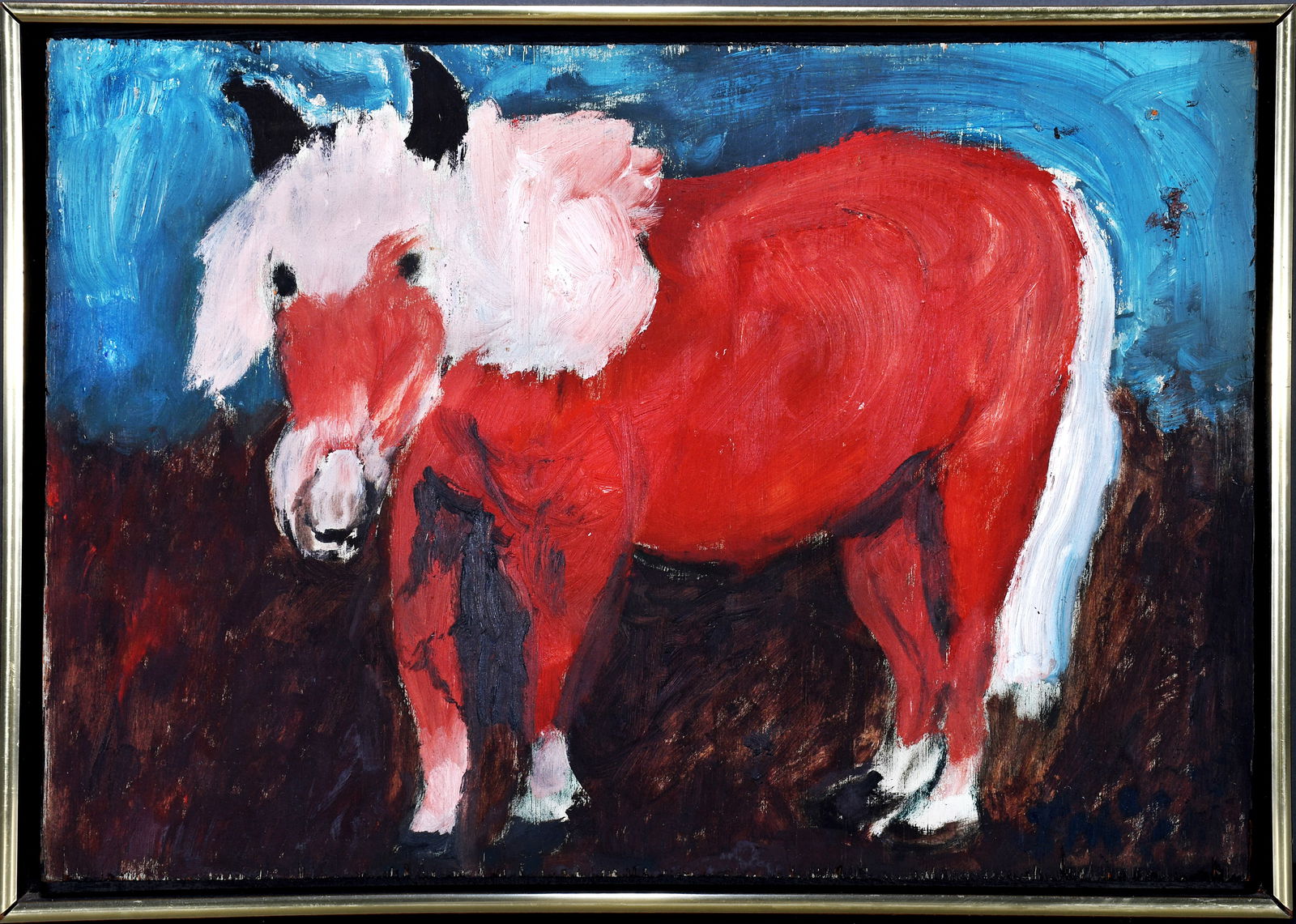 Justin McCarthy. Pony.: Justin McCarthy. Pony. Signed. Oil on board. Excellent condition. Size with frame 18" w x 13" h. Est. $1,000-2,000. Ship: $45