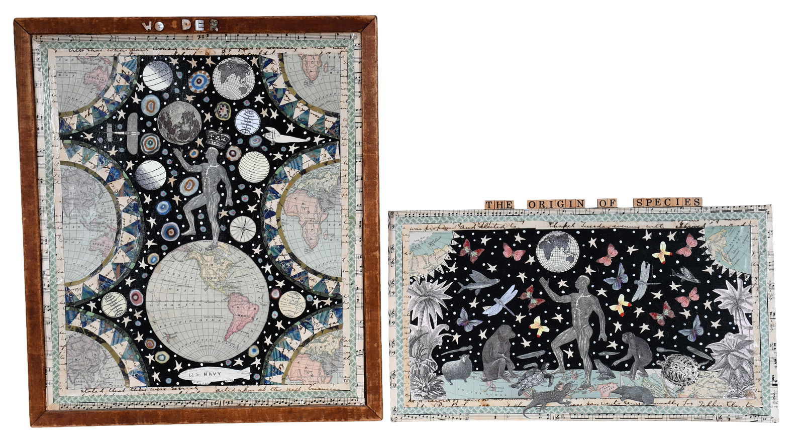 Mary Cooper. Wonder and the Origin of Species Collages. (1 of 6)