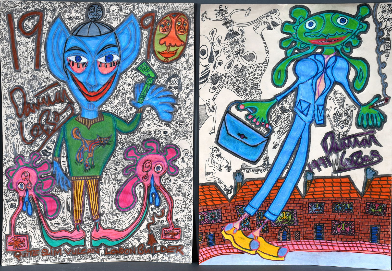 Damian La Bas. Pair of Fantasy Works. (1 of 6)