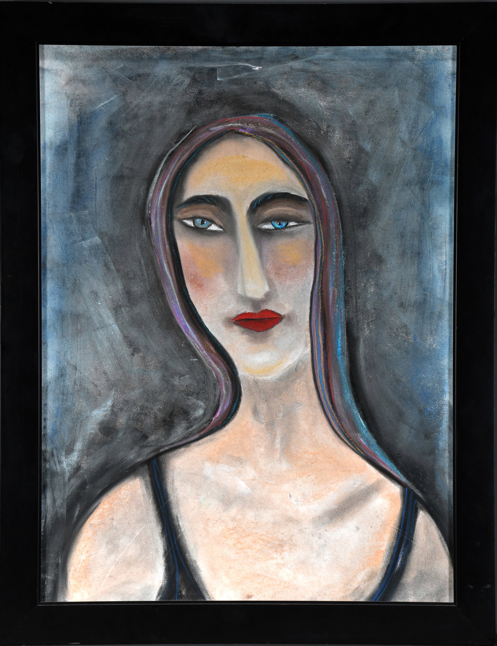 Theresa Disney. Ms. Faith.: Theresa Disney. Ms. Faith. Pastel on cardstock. Excellent condition. Frame is 21" w x 27" h. Est. $200-400. Ship: $75