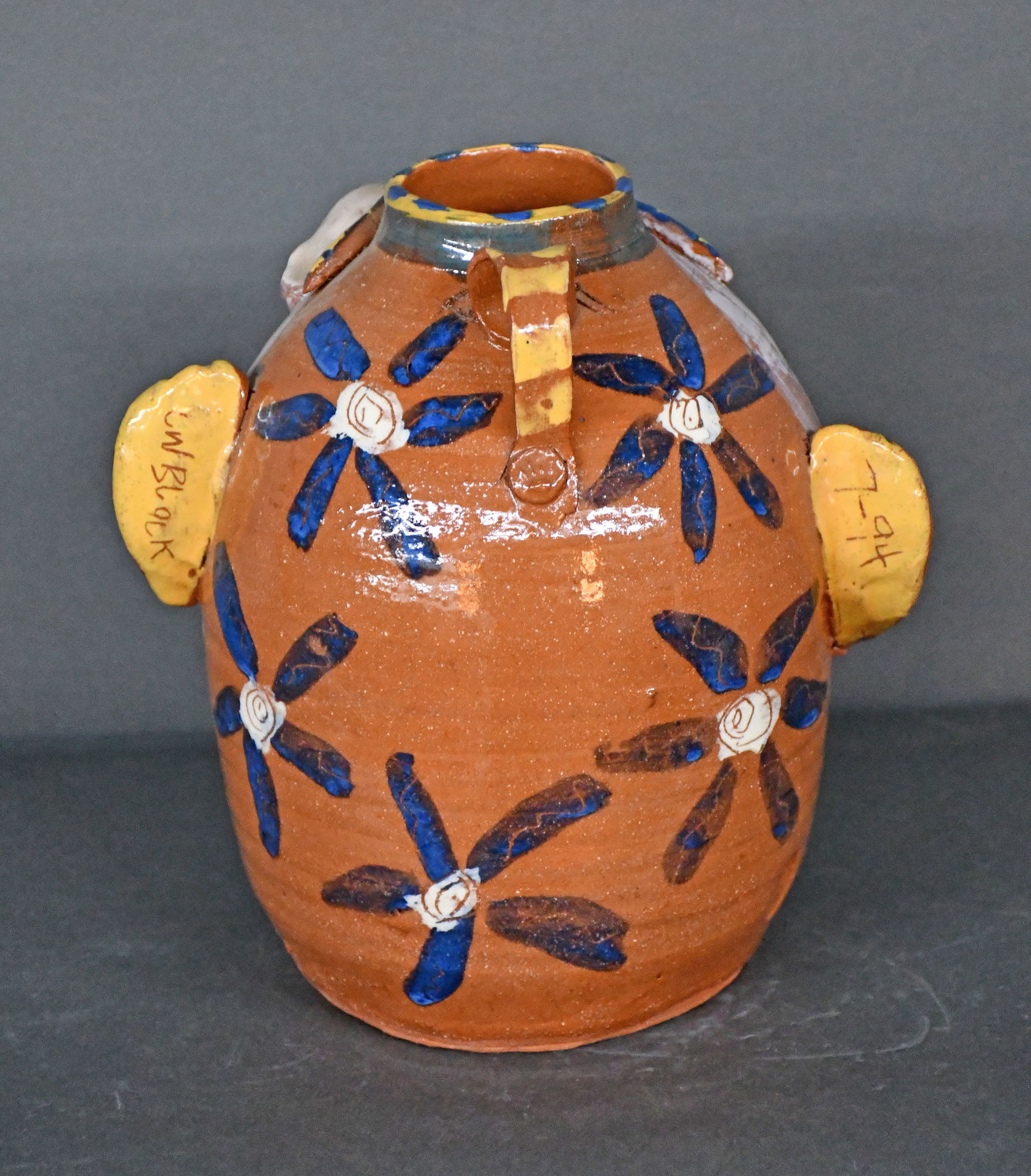 Carl Block. Winking Face Jug. - 2