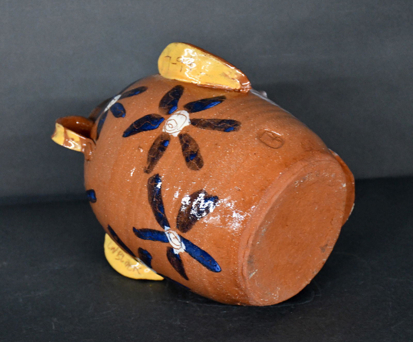 Carl Block. Winking Face Jug. - 4