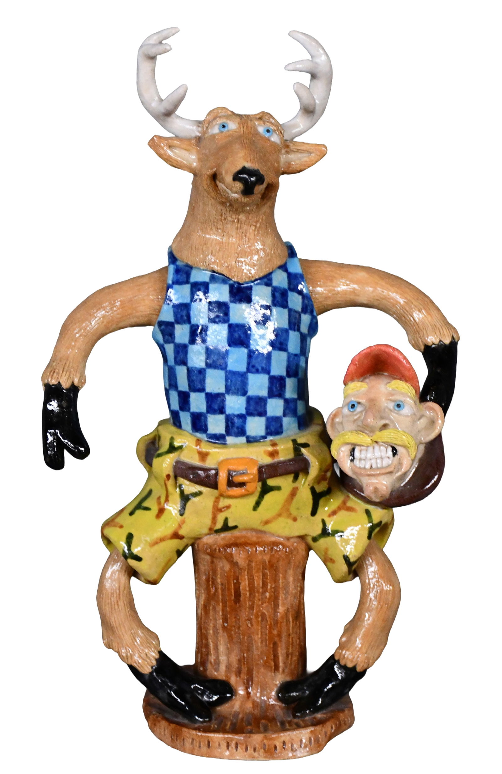 Stacy Lambert. Stag with Head Mount.: Stacy Lambert. Stag with Head Mount. 1997. Signed and dated. Mint condition. 11" h. Est. $100-200. Ship: $55 Please Read Before You Bid: By registering for and/or placing a bid in any Slotin