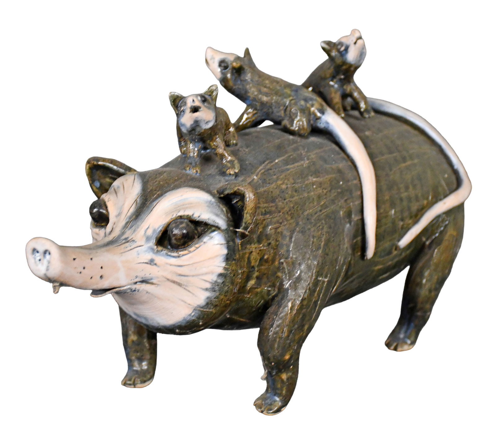 Lin Craven. Mama Possum and Babies. (1 of 4)