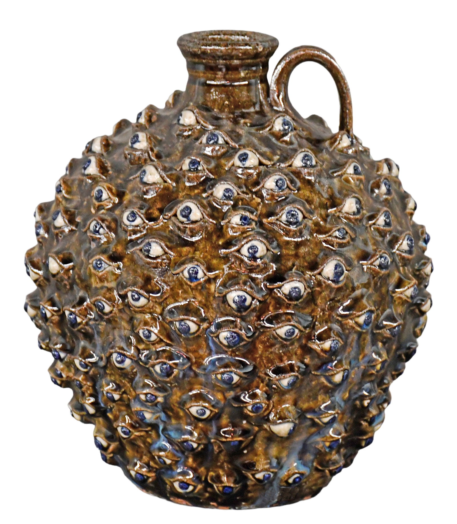 Michael Ball. Two Gallon Multi-Eyeball Jug.: Michael Ball. Two Gallon Multi-Eyeball Jug. Initialed. Mint condition. 12" h. Est. $300-500. Ship: $65 Please Read Before You Bid: By registering for and/or placing a bid in any Slotin Auction, you ac