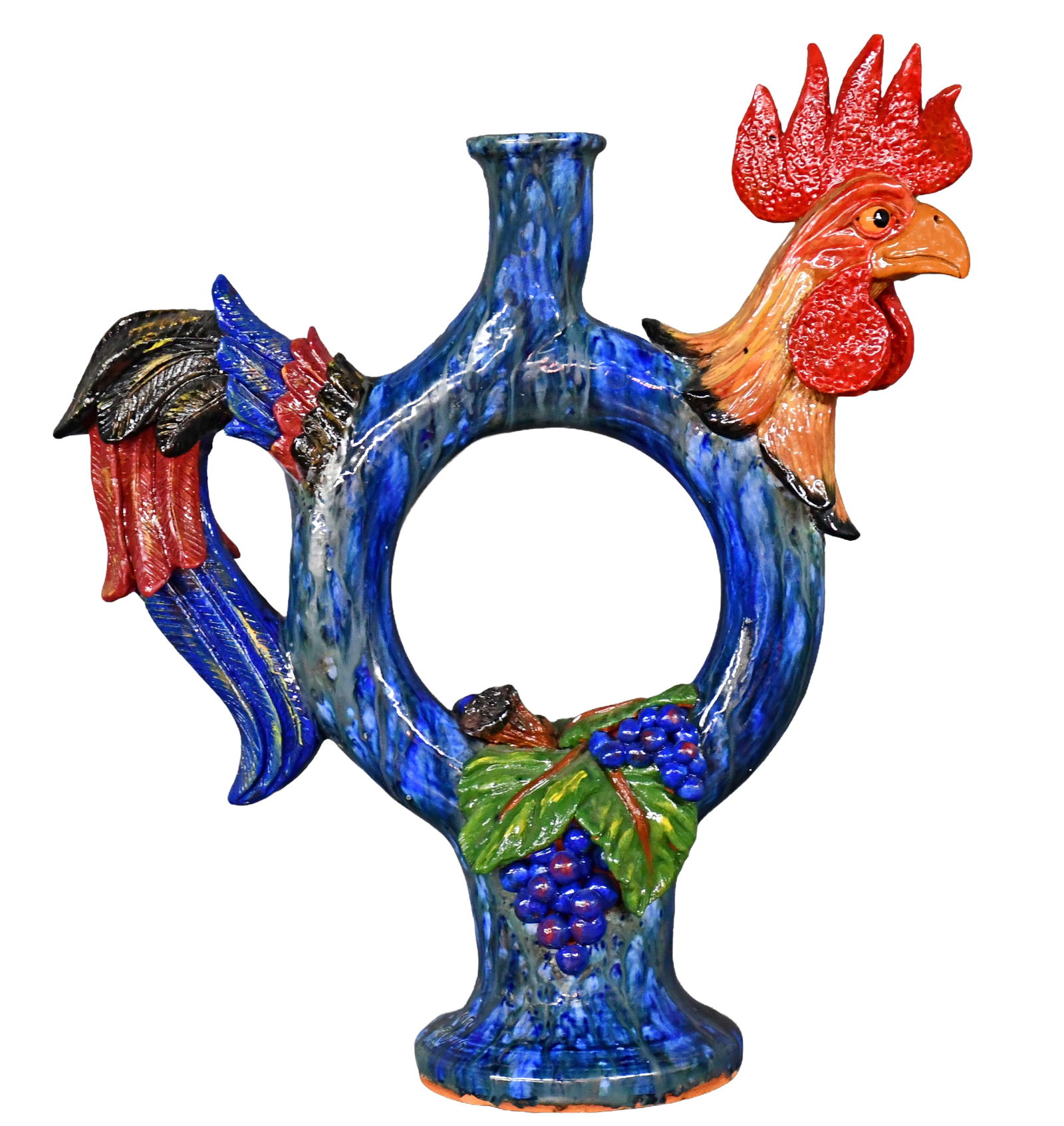 Rex Hogan. Extra Large Rooster Ring Jug.: Rex Hogan. Extra Large Rooster Ring Jug. 2016. Signed and dated. Mint condition. 20" h. Est. $300-500. Buyer is responsible for shipping. Please Read Before You Bid: By registering for and/or