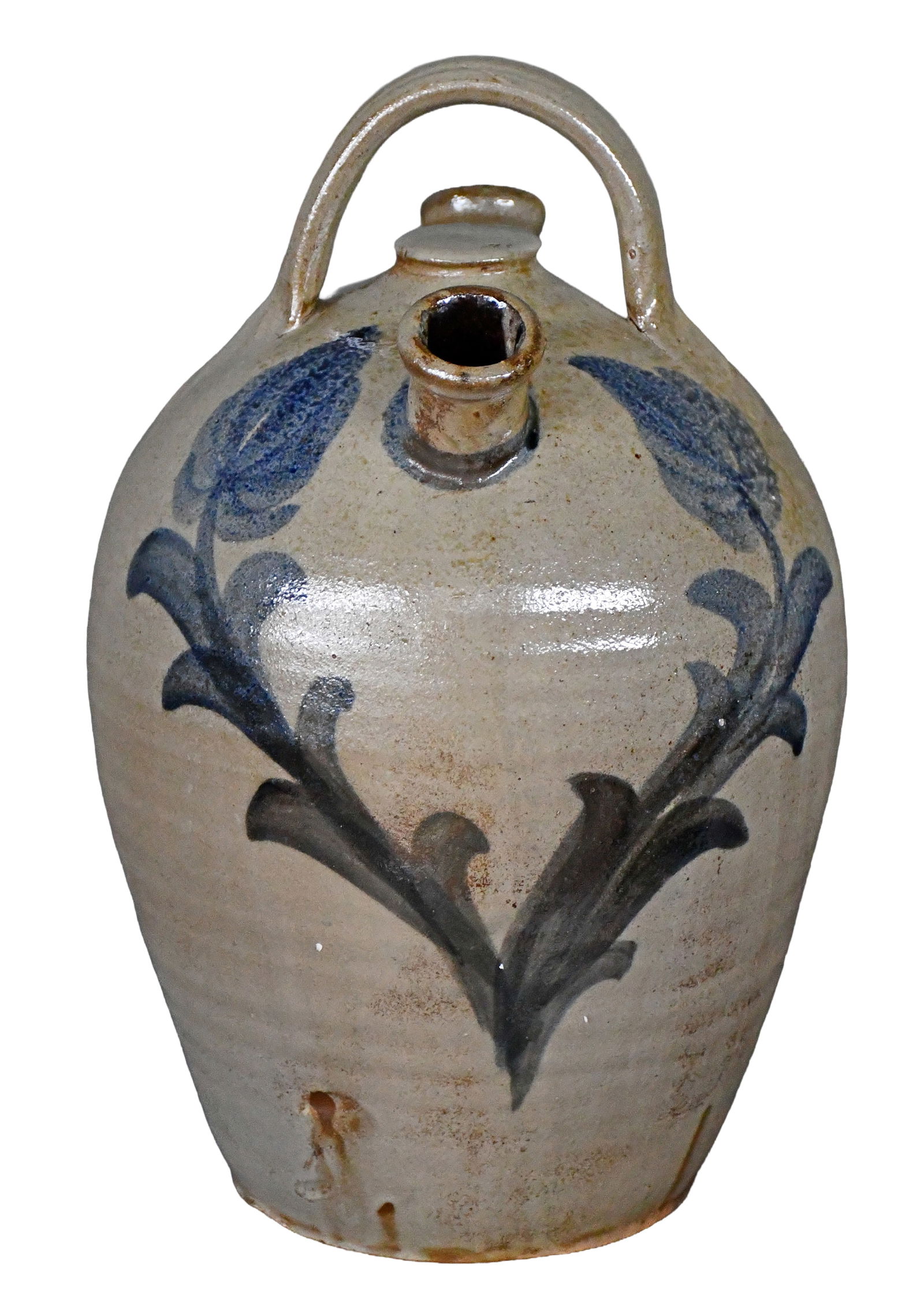 Two Gallon Sweetheart Wedding Jug.: Anonymous. Two Gallon Sweetheart Wedding Jug. Salt glazed with cobalt decoration. Mint condition. 13.5" h. Est. $800-1,200. Ship: $75 Please Read Before You Bid: By registering for and/or placing