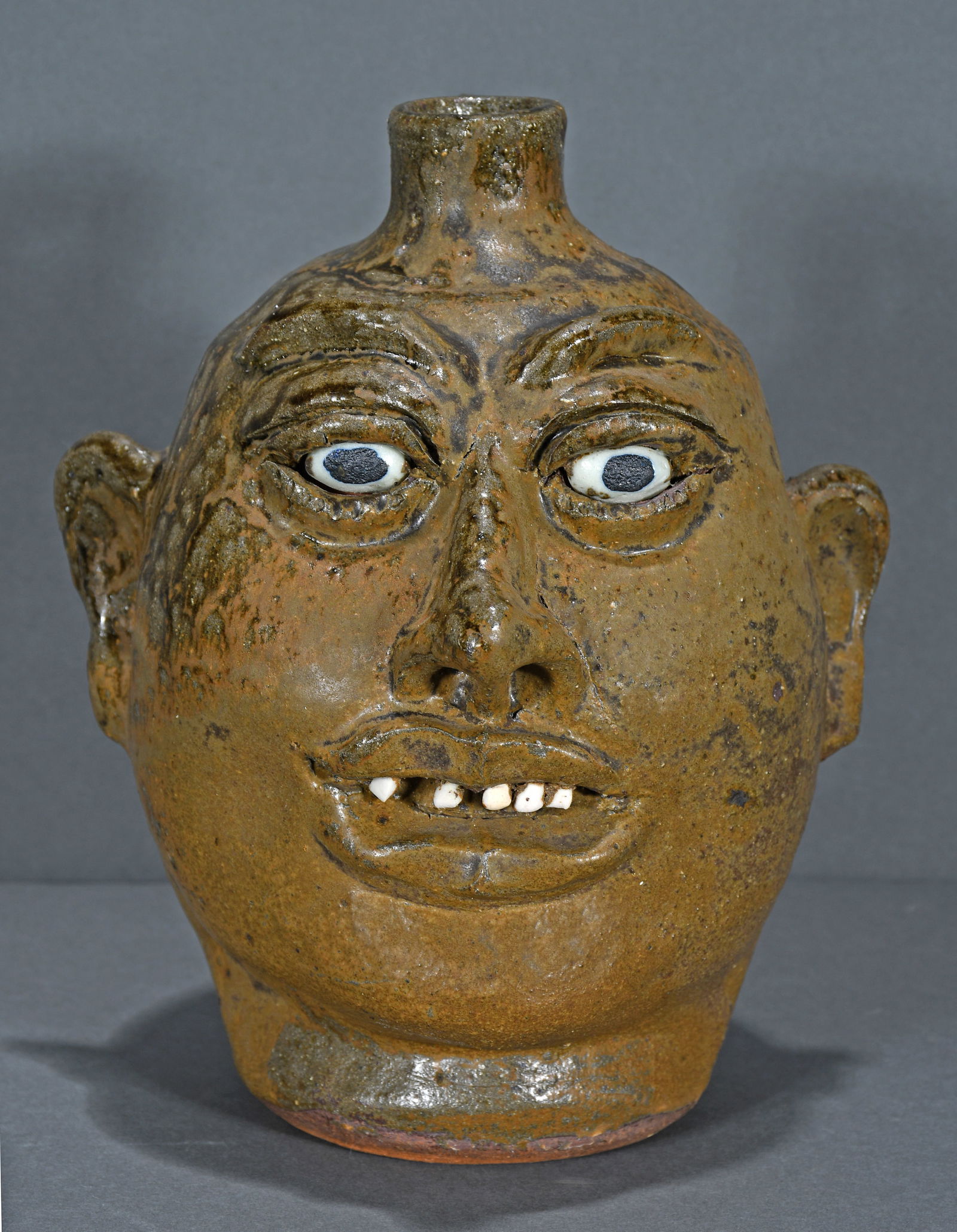 Lanier Meaders. Gap Tooth Face Jug. - 3