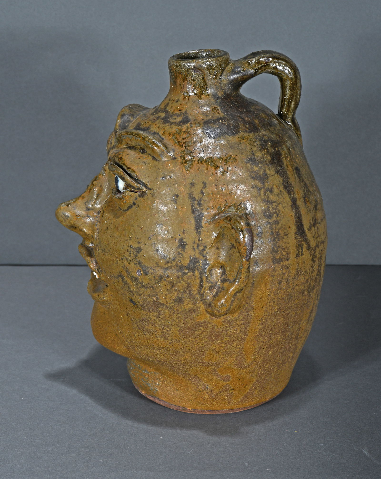 Lanier Meaders. Gap Tooth Face Jug. - 6