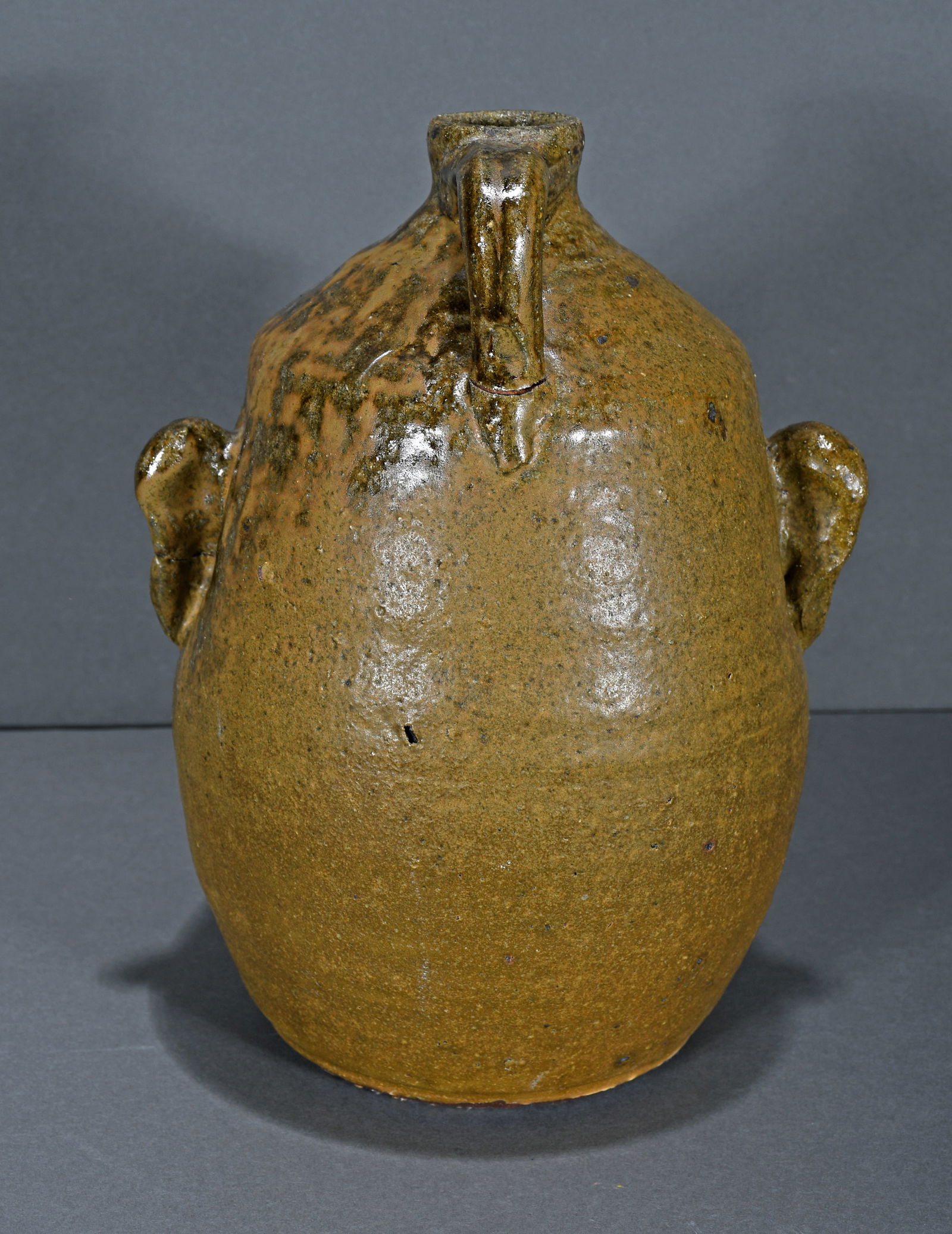 Lanier Meaders. 2/3 Matte Glazed Face Jug. - 7