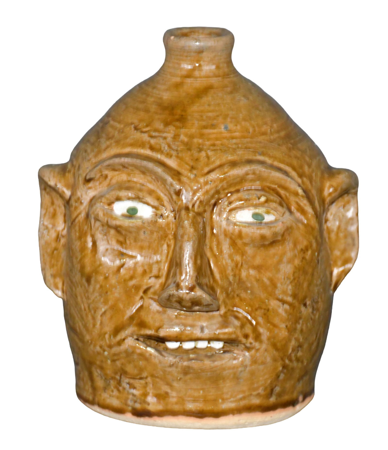 Reggie Meaders. Half Gallon Face Jug.: Reggie Meaders. Half Gallon Face Jug. Signed. Mint condition. 8" h. Est. $200-400. Ship: $45 Please Read Before You Bid: By registering for and/or placing a bid in any Slotin Auction, you