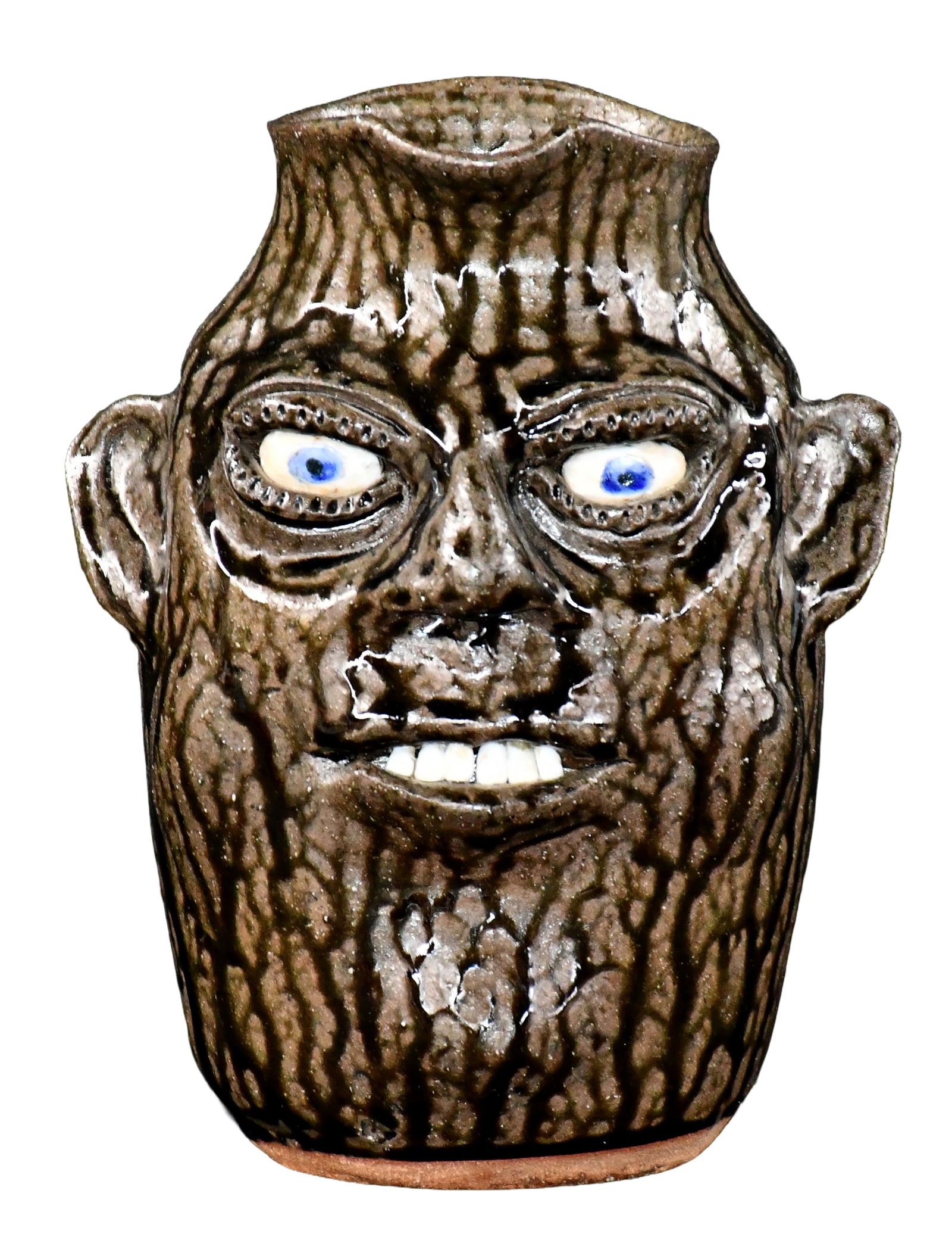 Billie and Cleater Meaders. Face Pitcher.: Billie and Cleater Meaders. Face Pitcher. 1989. Signed and dated. 9.5" h. Mint condition. Provenance: The Lynne Ingram Collection. Est. $100-200. Ship: $55 Please Read Before You Bid: By