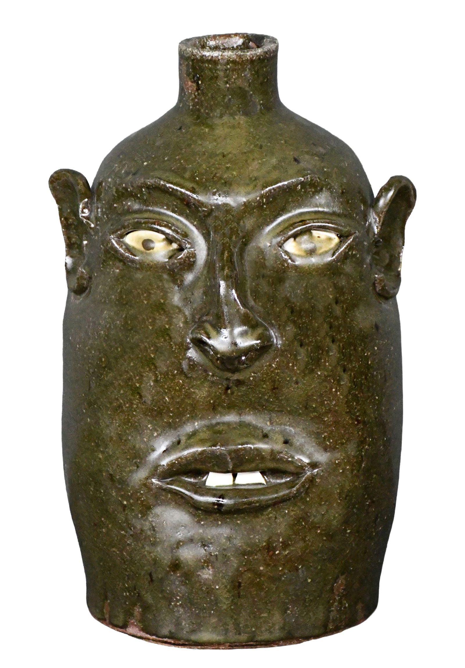 David Meaders. Tall Face Jug.: David Meaders. Tall Face Jug. Signed. Mint condition. 12.5" h. Est. $300-500. Ship: $65 Please Read Before You Bid: By registering for and/or placing a bid in any Slotin Auction, you acknowledge that