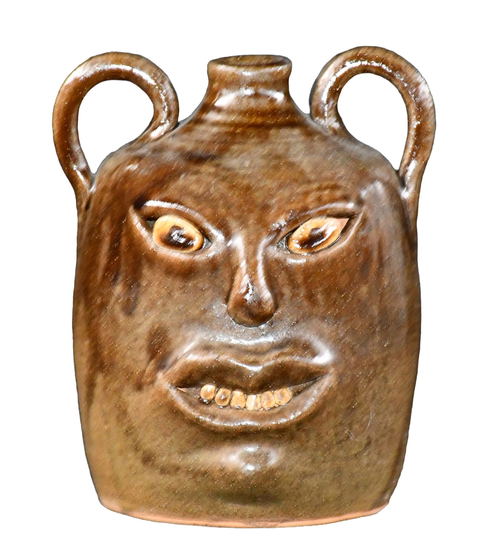 Anita Meaders. Pint Size Double Face Politician Jug.: Anita Meaders. Pint Size Double Face Politician Jug. 1989. Signed and dated. Mint condition. 7" h. Est. $200-300. Ship: $45 Please Read Before You Bid: By registering for and/or placing a bid in