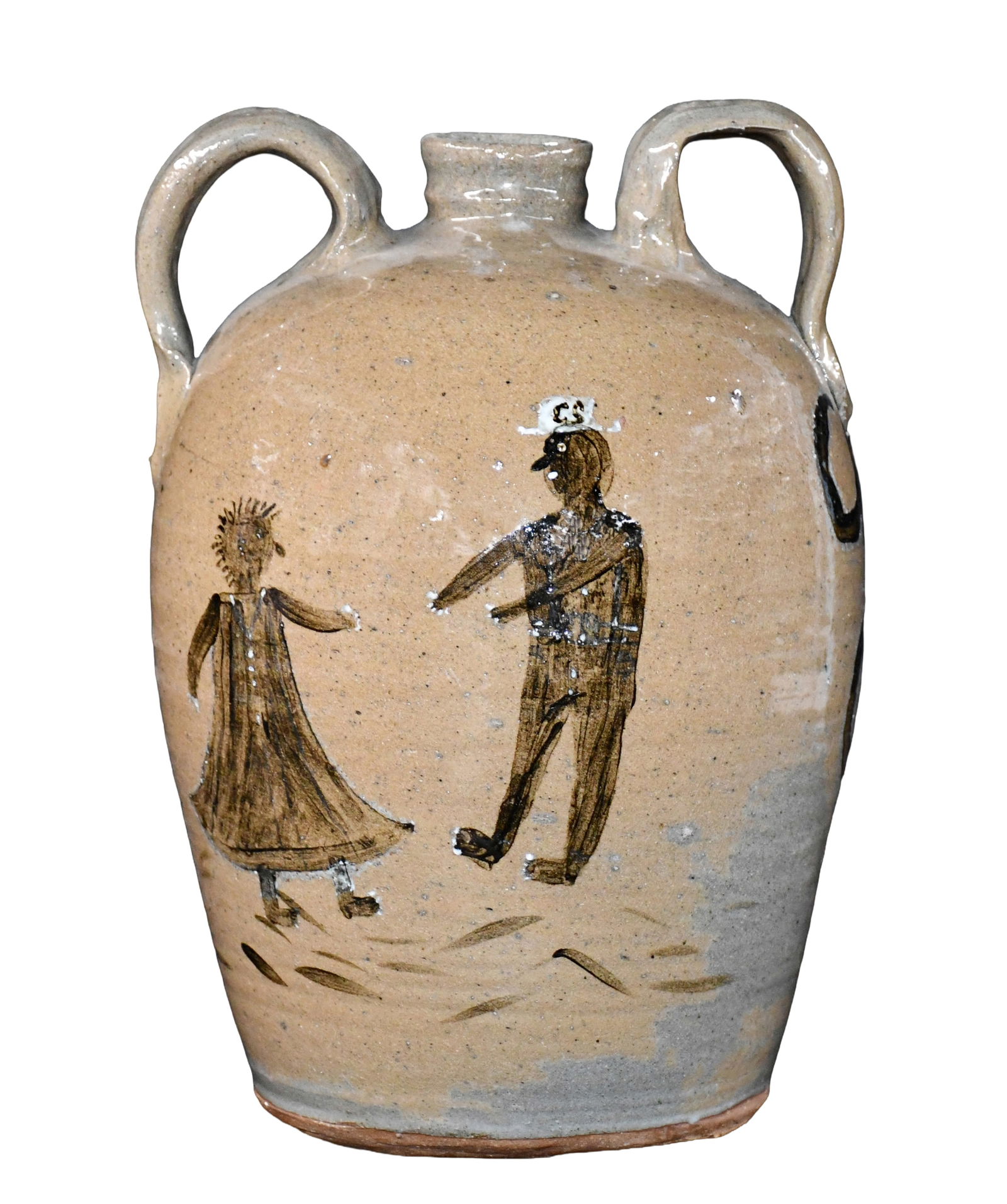 Chester Hewell. Three Gallon Pictorial Jug.: Chester Hewell. Three Gallon Pictorial Jug. 1994. Signed and dated. Mint condition. 14.5" h. Est. $200-300. Ship: $100 Please Read Before You Bid: By registering for and/or placing a bid in any