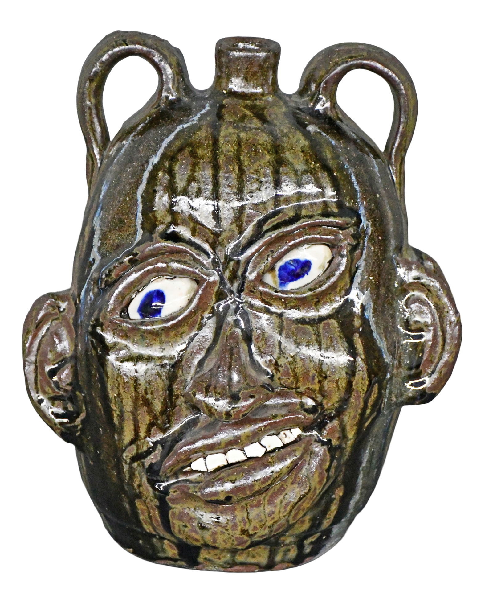 Chester Hewell. Double Face Jug.: Chester Hewell. Double Face Jug. 1994. Signed and dated. Mint condition. 11.5" h. Est. $200-400. Ship: $65 Please Read Before You Bid: By registering for and/or placing a bid in any Slotin