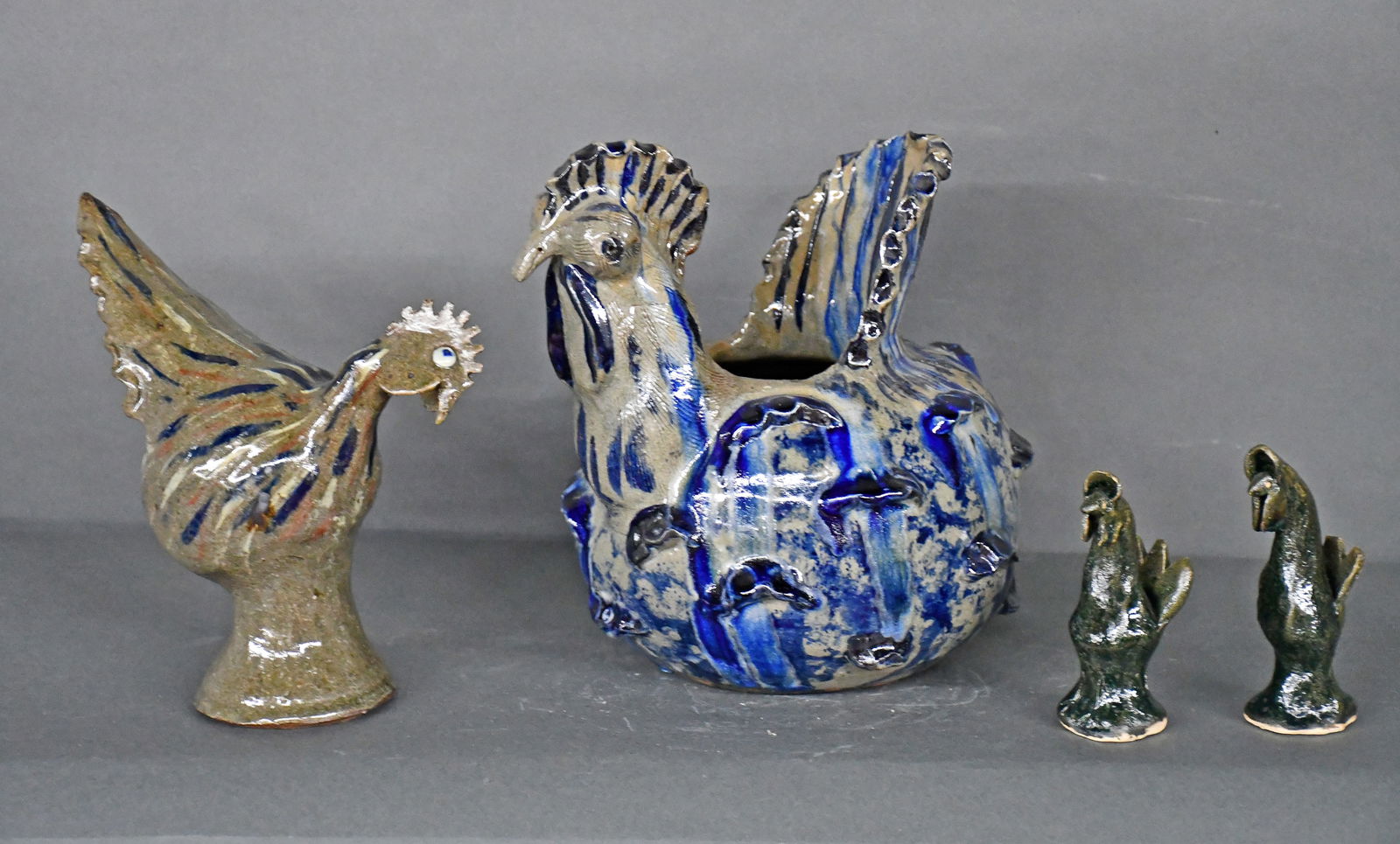 Chester and Grace Nell Hewell. Four Chickens. (1 of 2)