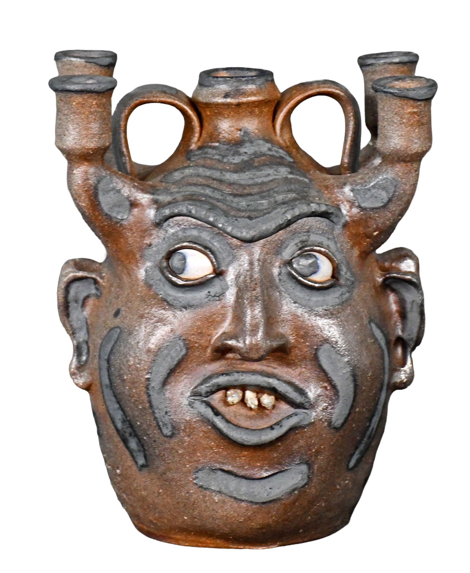 Clint Alderman. Double-Face Candelabra.: Clint Alderman. Double-Face Candelabra. 2019. Signed and dated. Mint condition. 11" h. Est. $300-500. Ship: $75 Please Read Before You Bid: By registering for and/or placing a bid in any Slotin Auctio