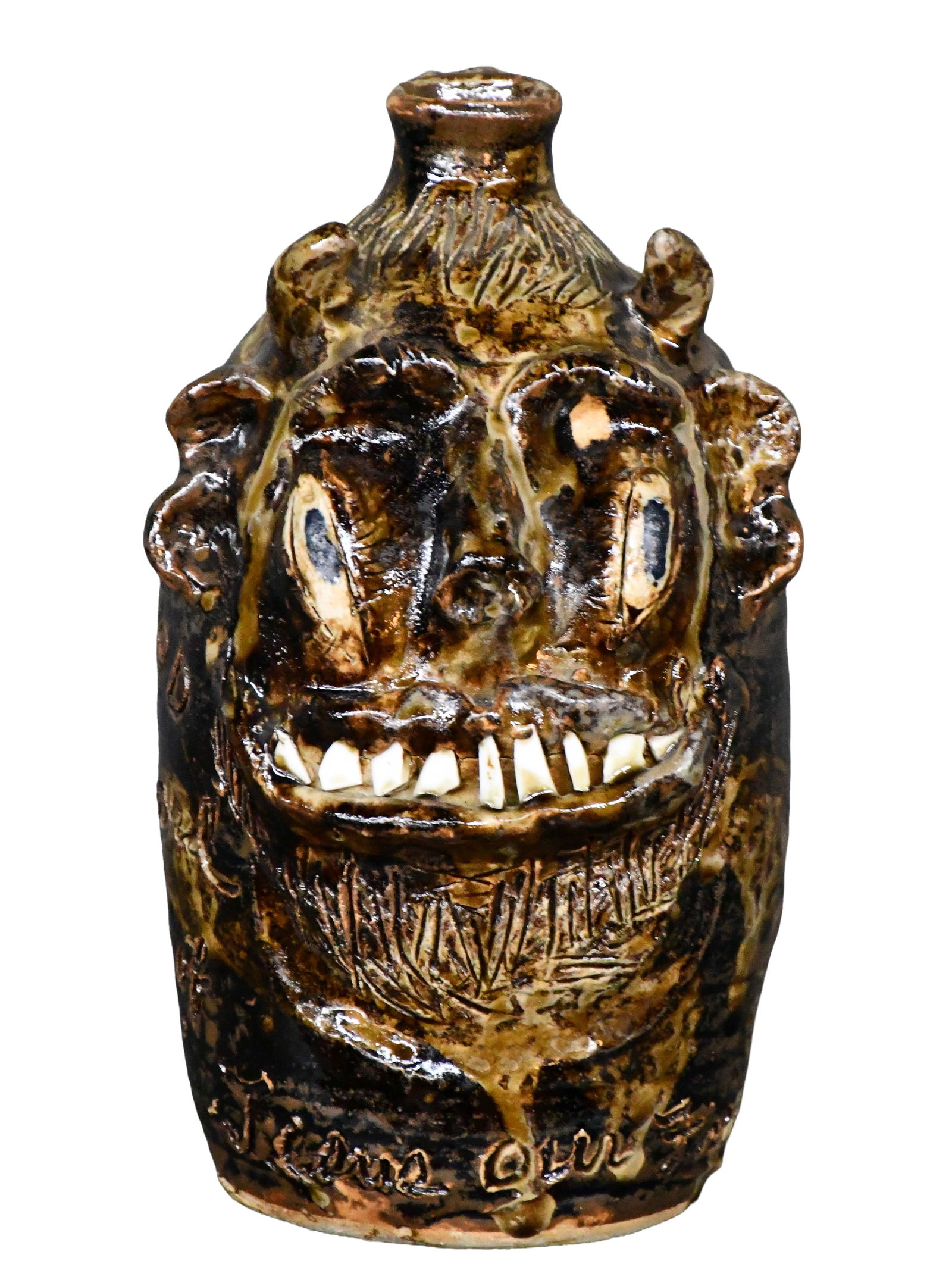 Marie Rogers. Large Devil Face Jug. (1 of 5)