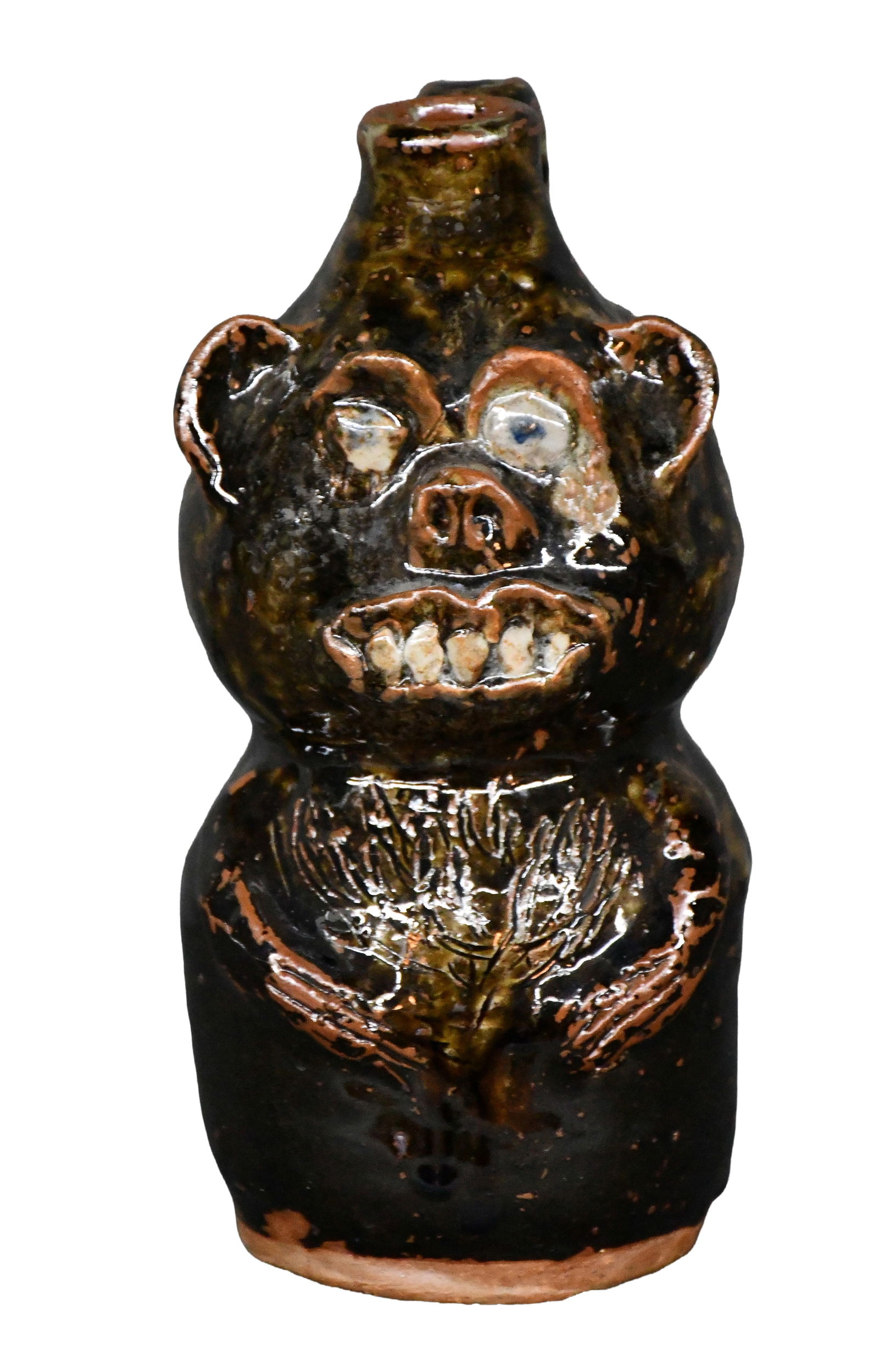 Marie Rogers. Figural Jug.: Marie Rogers. Figural Jug. Signed. Mint condition. 9" h. Est. $100-200. Ship: $45 Please Read Before You Bid: By registering for and/or placing a bid in any Slotin Auction, you acknowledge that you ha