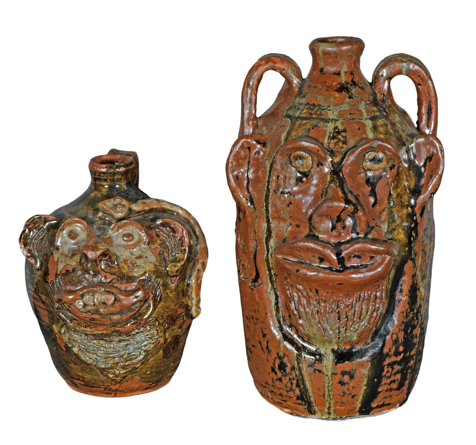 Marie Rogers. Pair of Jugs with Lizard and Snake. (1 of 4)