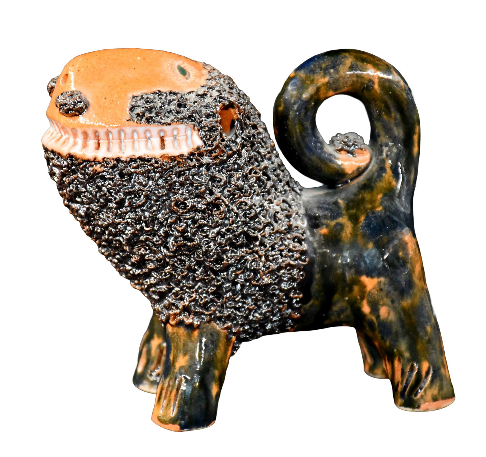 Billy Ray Hussey. Brindle Glazed Lion. (1 of 4)