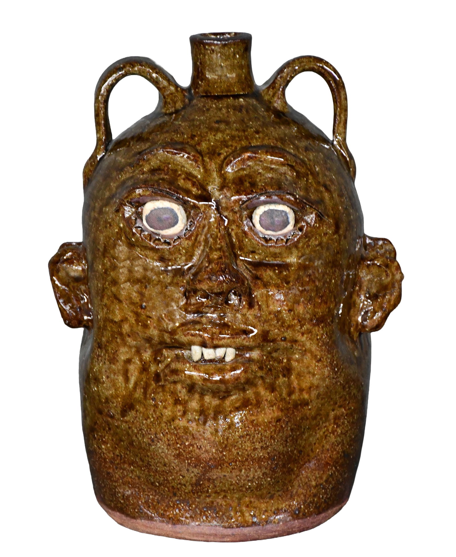 Shelby West. Double Face Jug.: Shelby West. Double Face Jug. 2008. Signed and dated. Mint condition. 12.5" h. Est. $200-300. Ship: $65 Please Read Before You Bid: By registering for and/or placing a bid in any Slotin Auction,