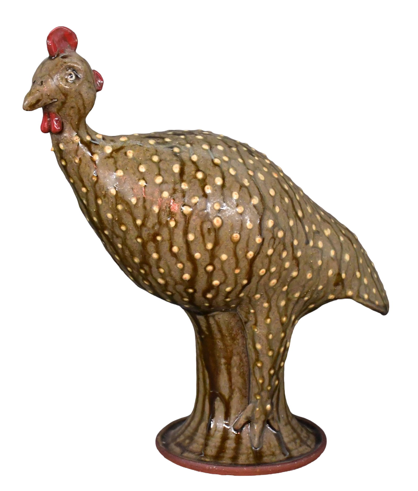 Marvin Bailey. Guinea Hen.: Marvin Bailey. Guinea Hen. Signed. Broken and repaired neck and comb, otherwise fair condition. 13" h. Est. $15-25. Ship: $75 Please Read Before You Bid: By registering for and/or placing a bid in any