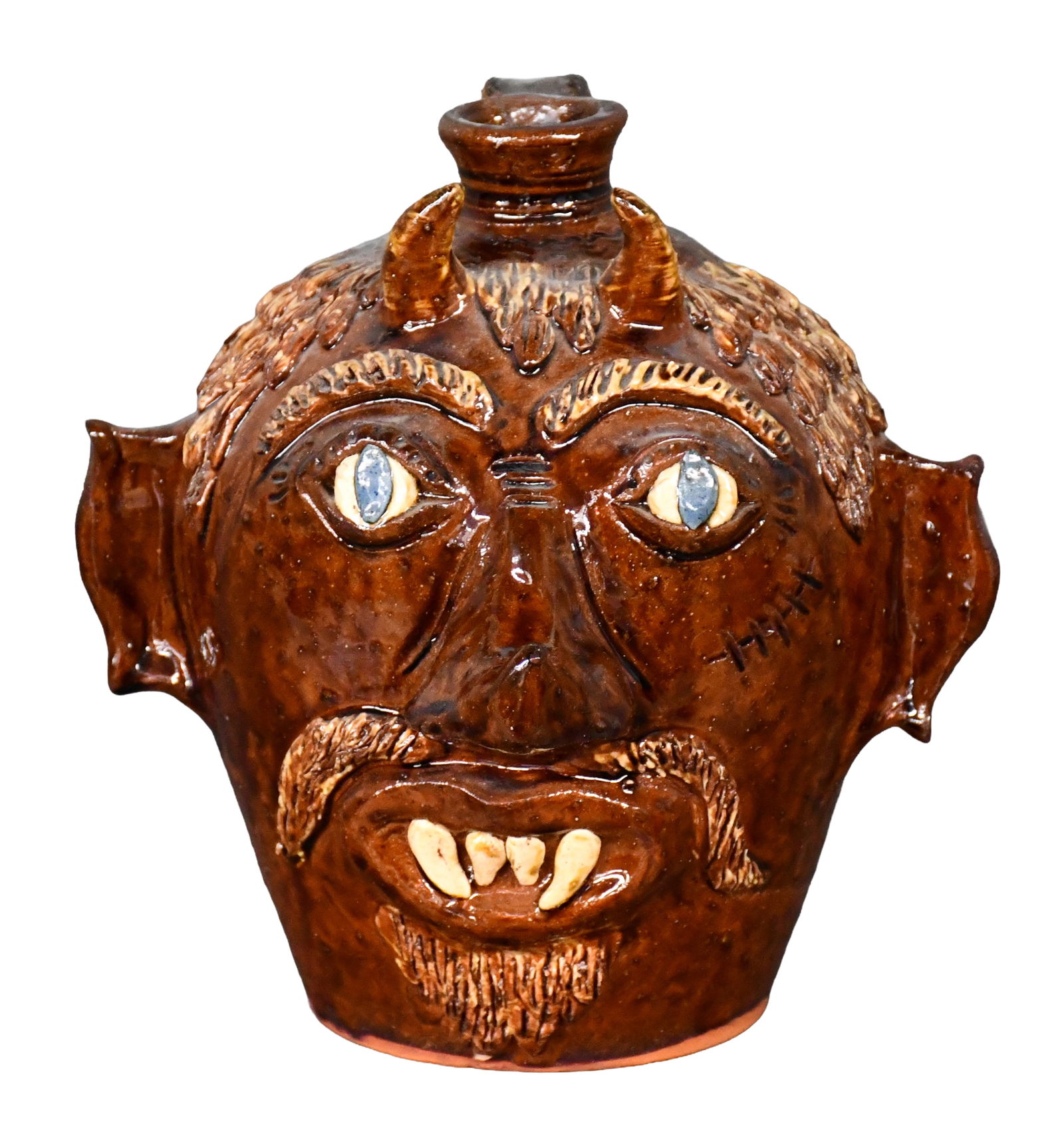 Albert Hodge. Devil Jug with Snake Handle. (1 of 4)