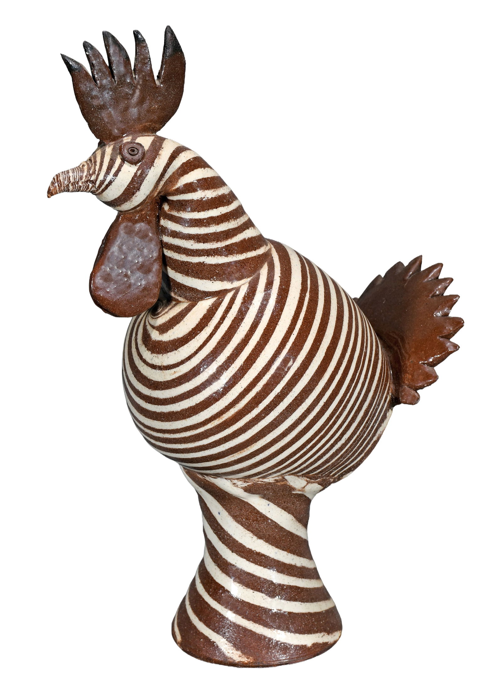 Albert Hodge. Swirl Rooster.: Albert Hodge. Swirl Rooster. #9. Signed, stamped and numbered. Mint condition. 18" h x 12". Est. $200-300. Ship: $125 Please Read Before You Bid: By registering for and/or placing a bid in any Slotin