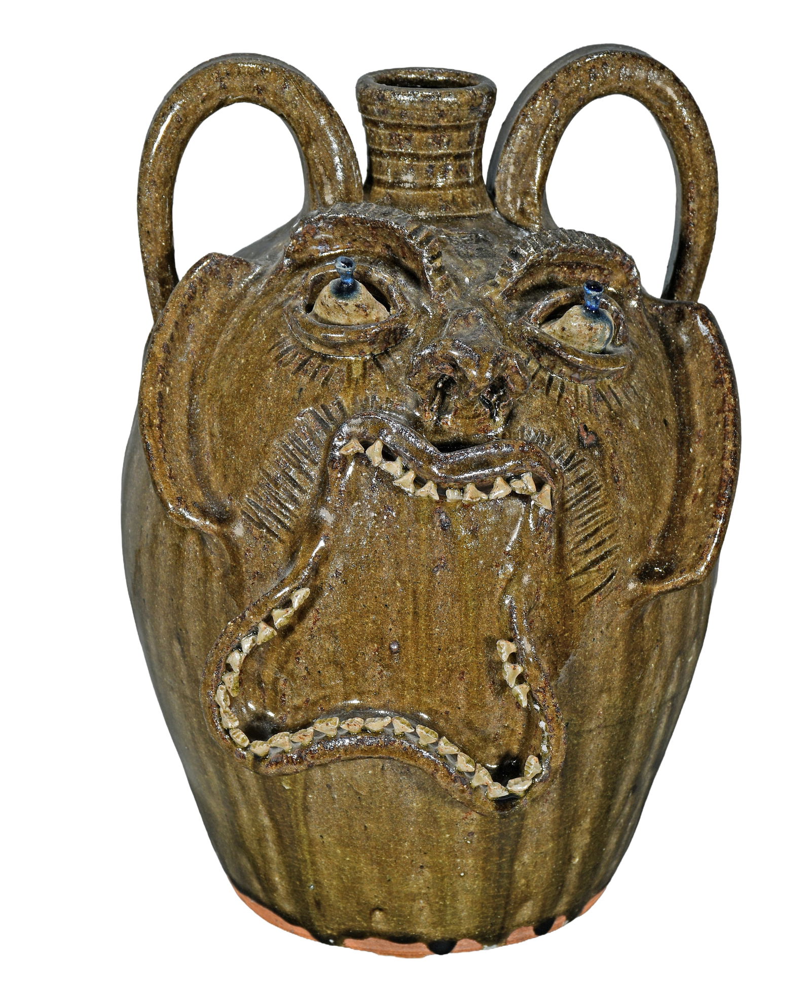 Steve Abee. Three Gallon Screaming Face Jug. (1 of 4)