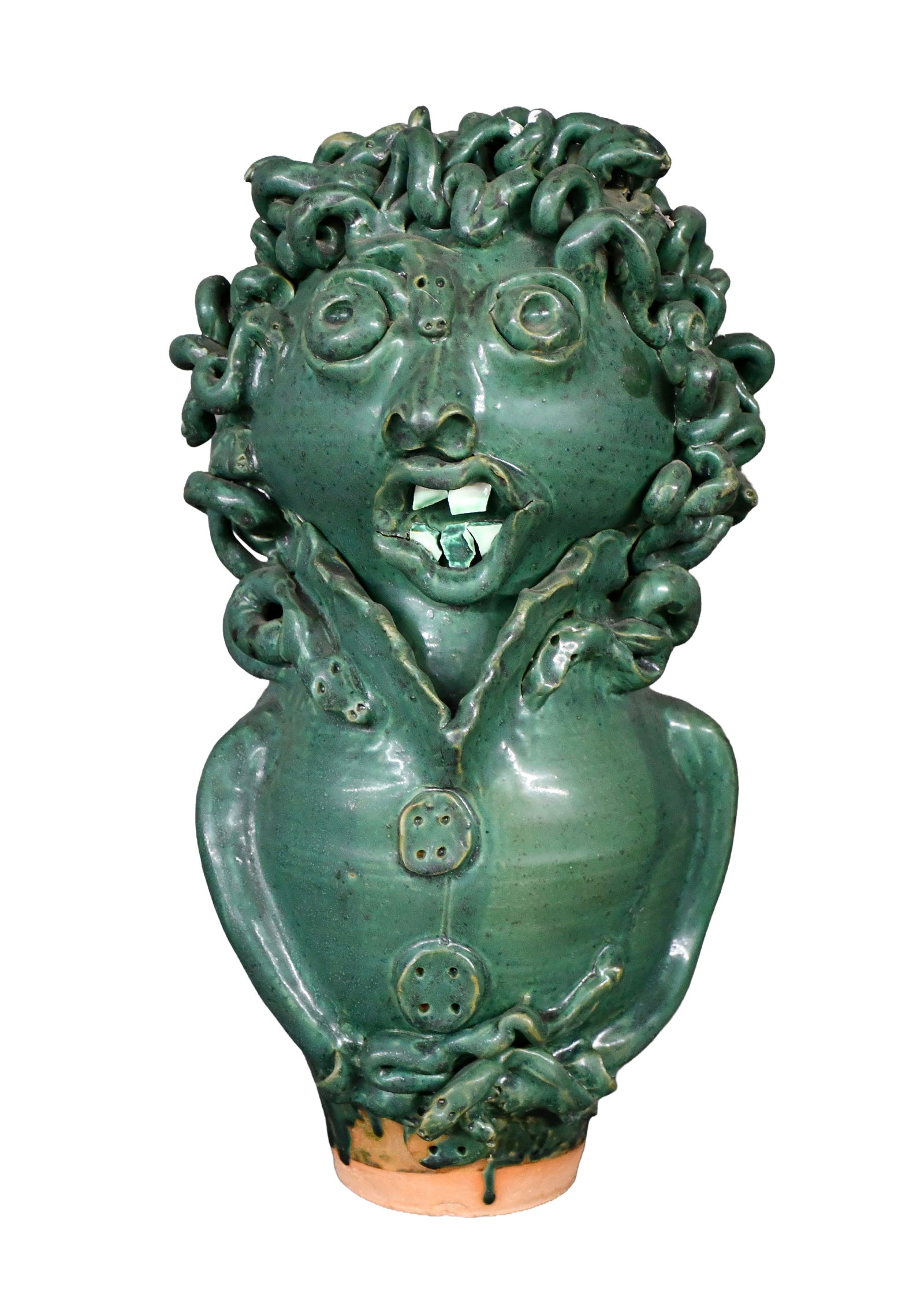 Vicki Miller. Medusa Figural Jug.: Vicki Miller. Medusa Figural Jug. 1998. Signed and dated. Mint condition. 16" h. Est. $200-300. Ship: $150 Please Read Before You Bid: By registering for and/or placing a bid in any Slotin