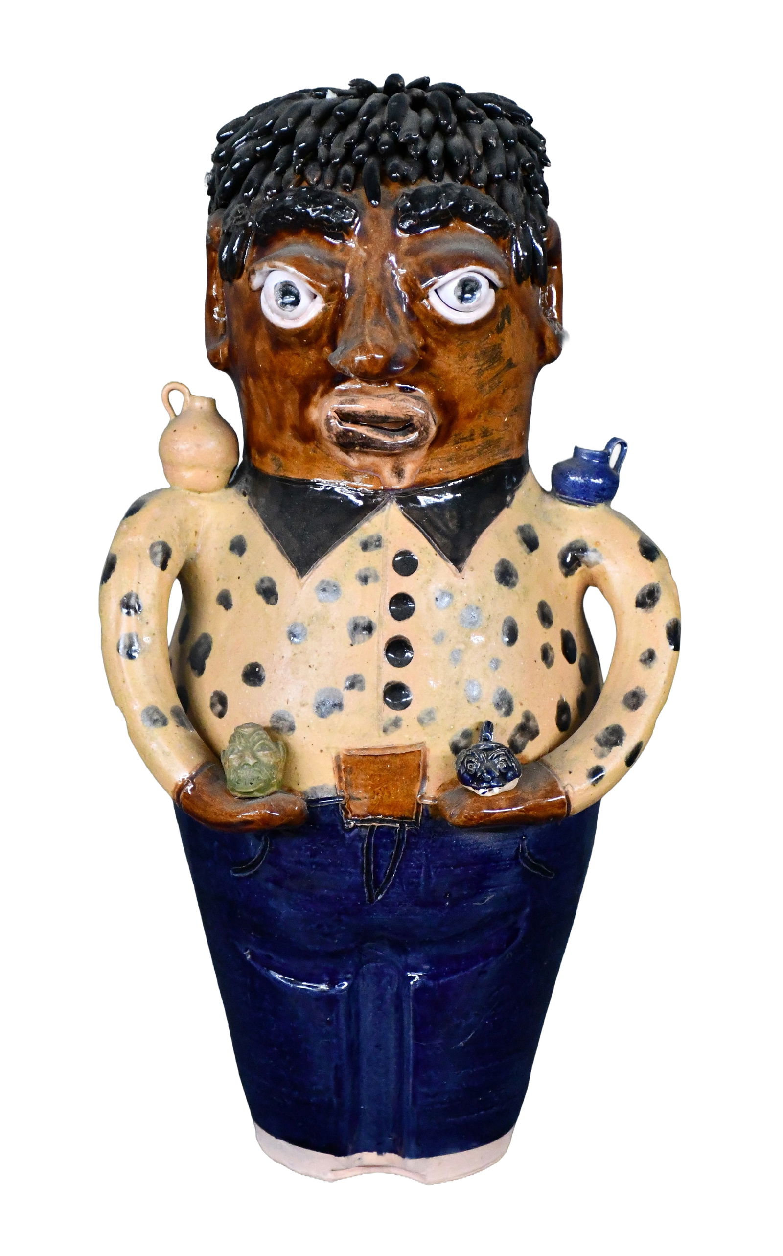 Claude and Vicki Miller. Pottery Man.: Claude and Vicki Miller. Pottery Man. 1998. Signed and dated. Mint condition. 14.5" h. Est. $200-400. Ship: $85 Please Read Before You Bid: By registering for and/or placing a bid in any Slotin