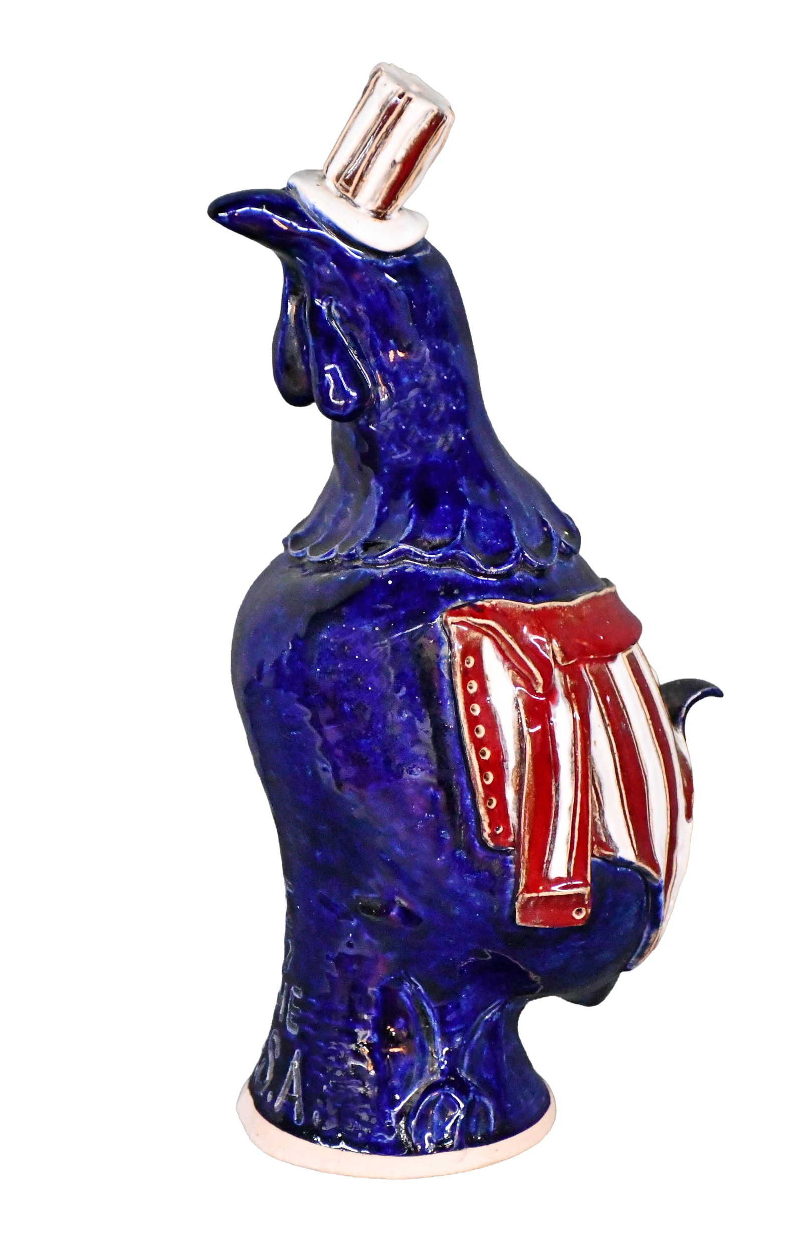 Ryan Miller. Patriotic Chicken.: Ryan Miller. Patriotic Chicken. Signed. Mint condition. 13" h. Est. $100-200. Ship: $65 Please Read Before You Bid: By registering for and/or placing a bid in any Slotin Auction, you acknowledge