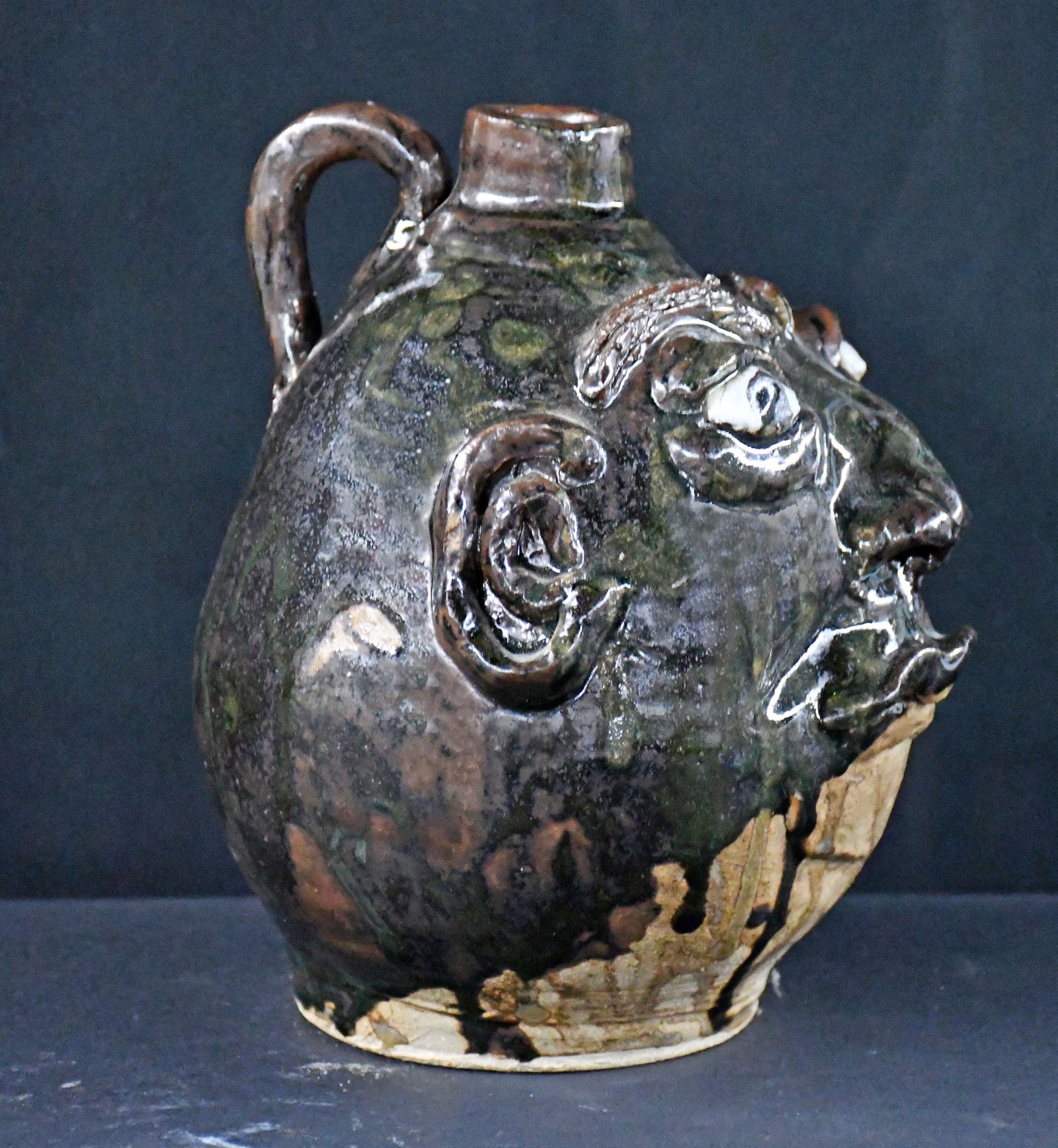 Half Gallon Face Jug. - 2
