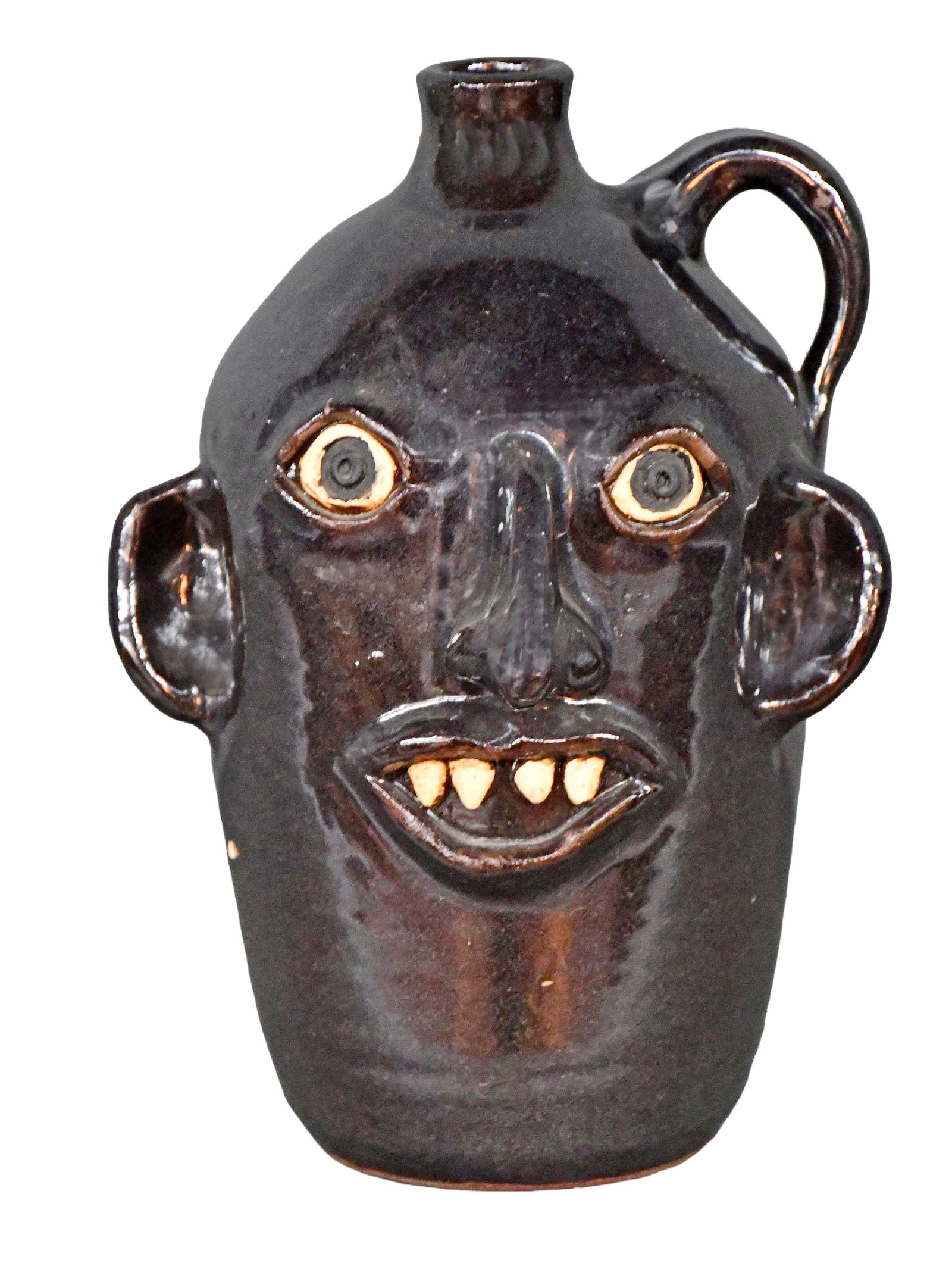 Kim Black. Face Jug.: Kim Black. Face Jug. 1987. Signed and dated. Mint condition. 9.5" h. Est. $100-200. Ship: $45 Please Read Before You Bid: By registering for and/or placing a bid in any Slotin Auction, you