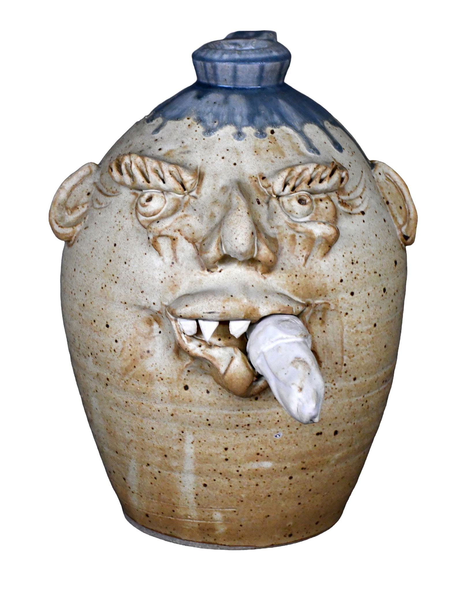 White Face Jug with Cigar. (1 of 4)