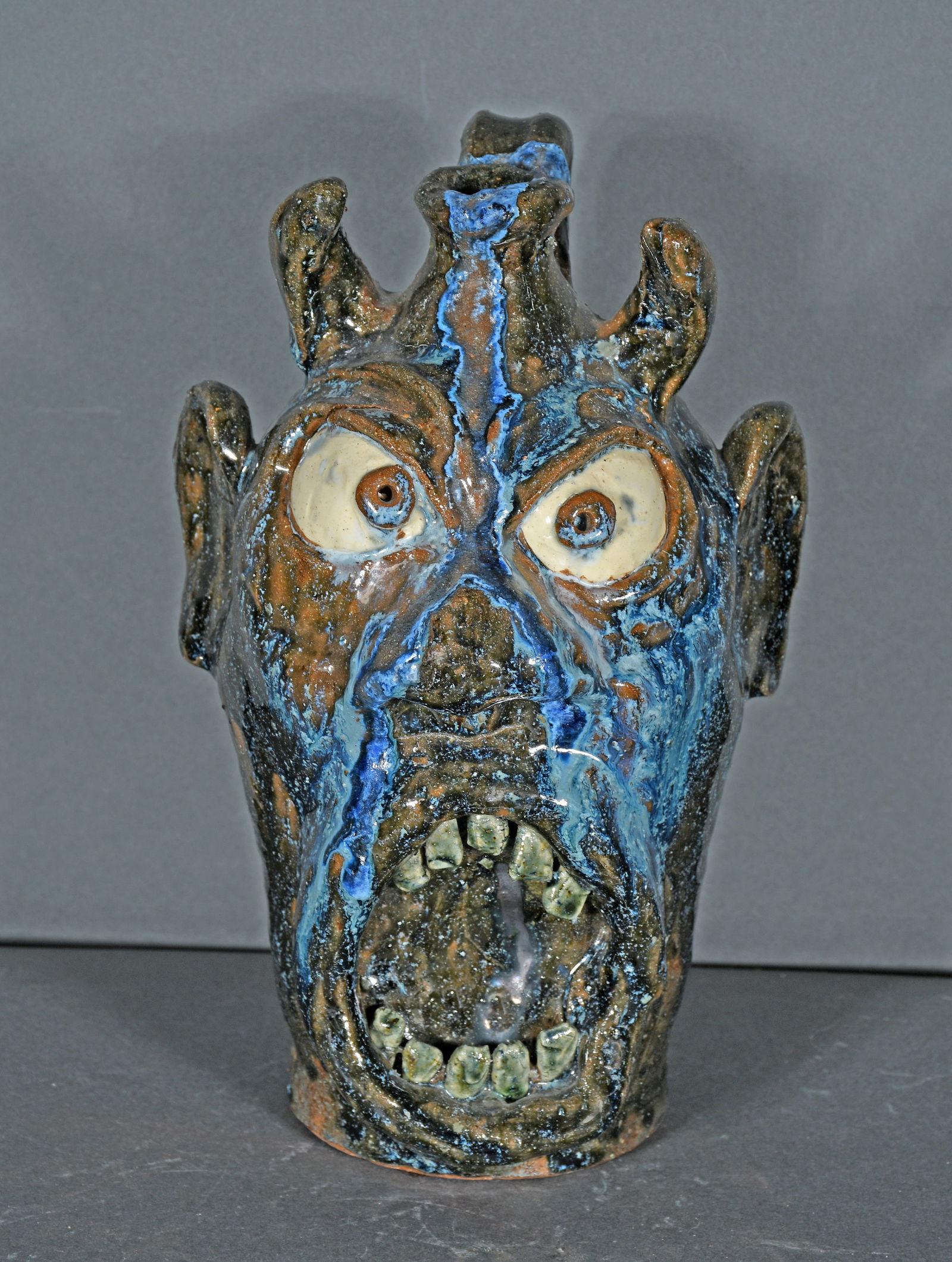 William Flowers. Devil Face Jug. - 3
