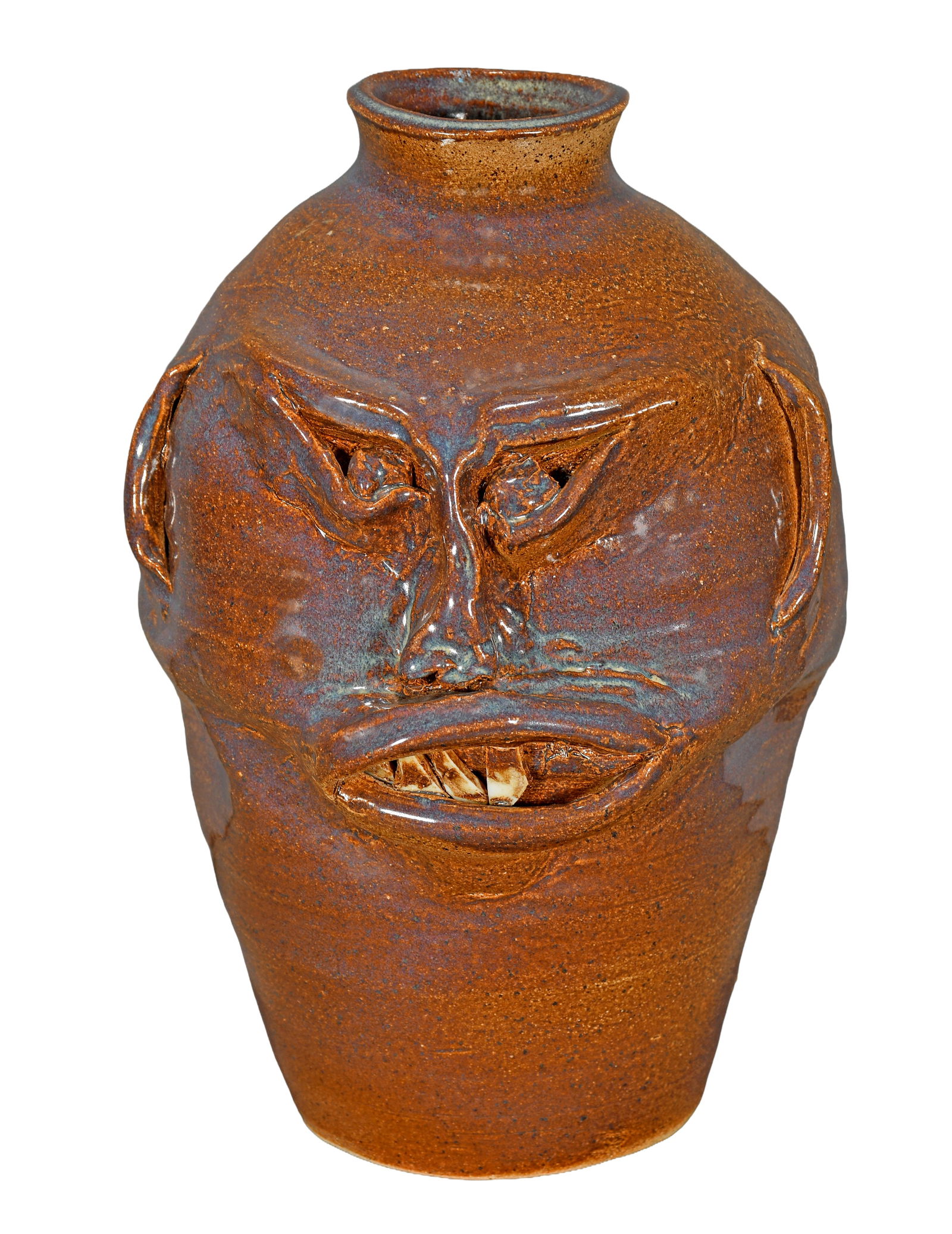 William Flowers. Early Primitive Face Jug.: William Flowers. Early Primitive Face Jug. Signed. Mint condition. 12" h. Est. $100-200. Ship: $55 Please Read Before You Bid: By registering for and/or placing a bid in any Slotin Auction, you