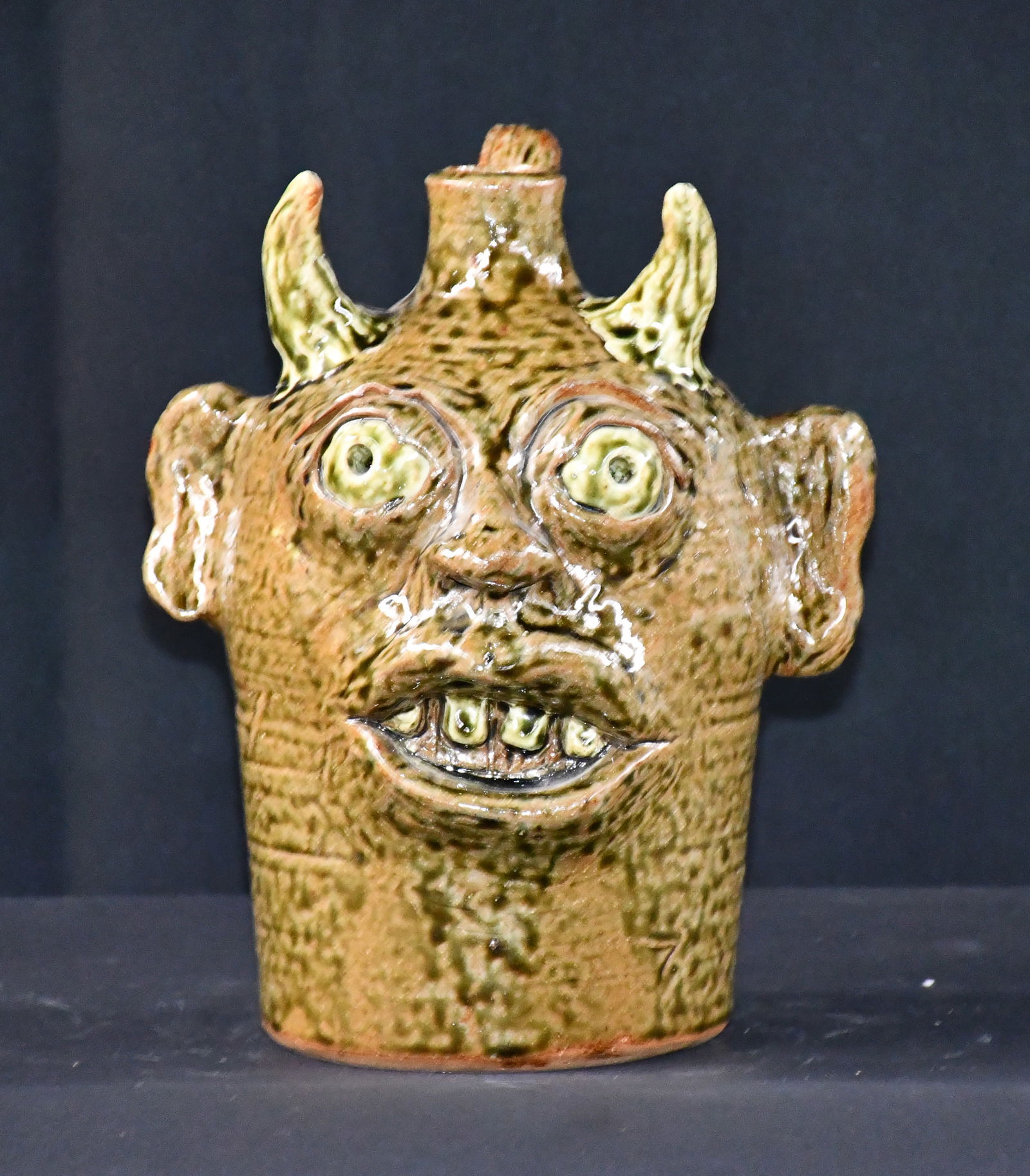 William Flowers. Devil Face Jug. - 2