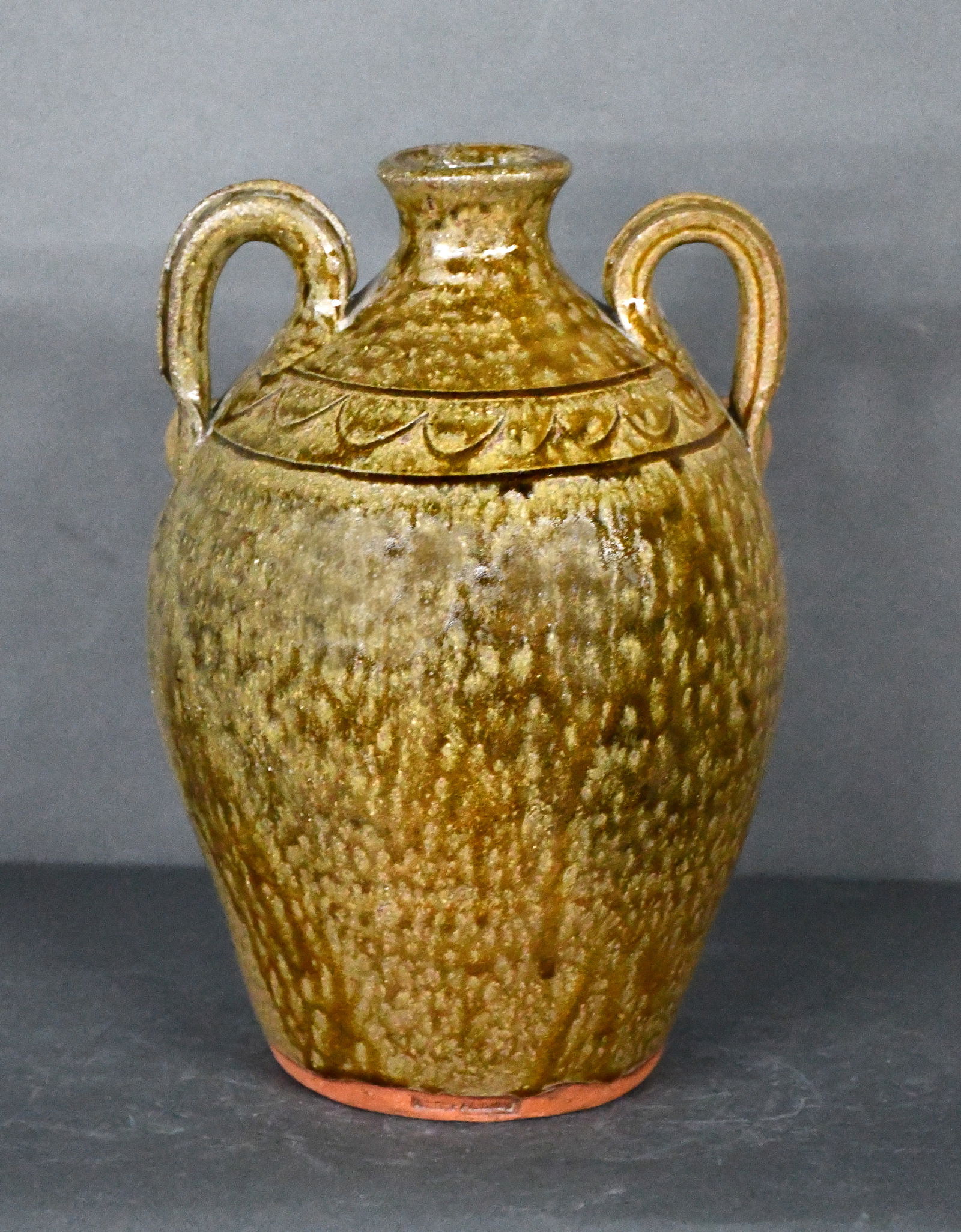 Walter Fleming. Two Handle Face Jug. - 4