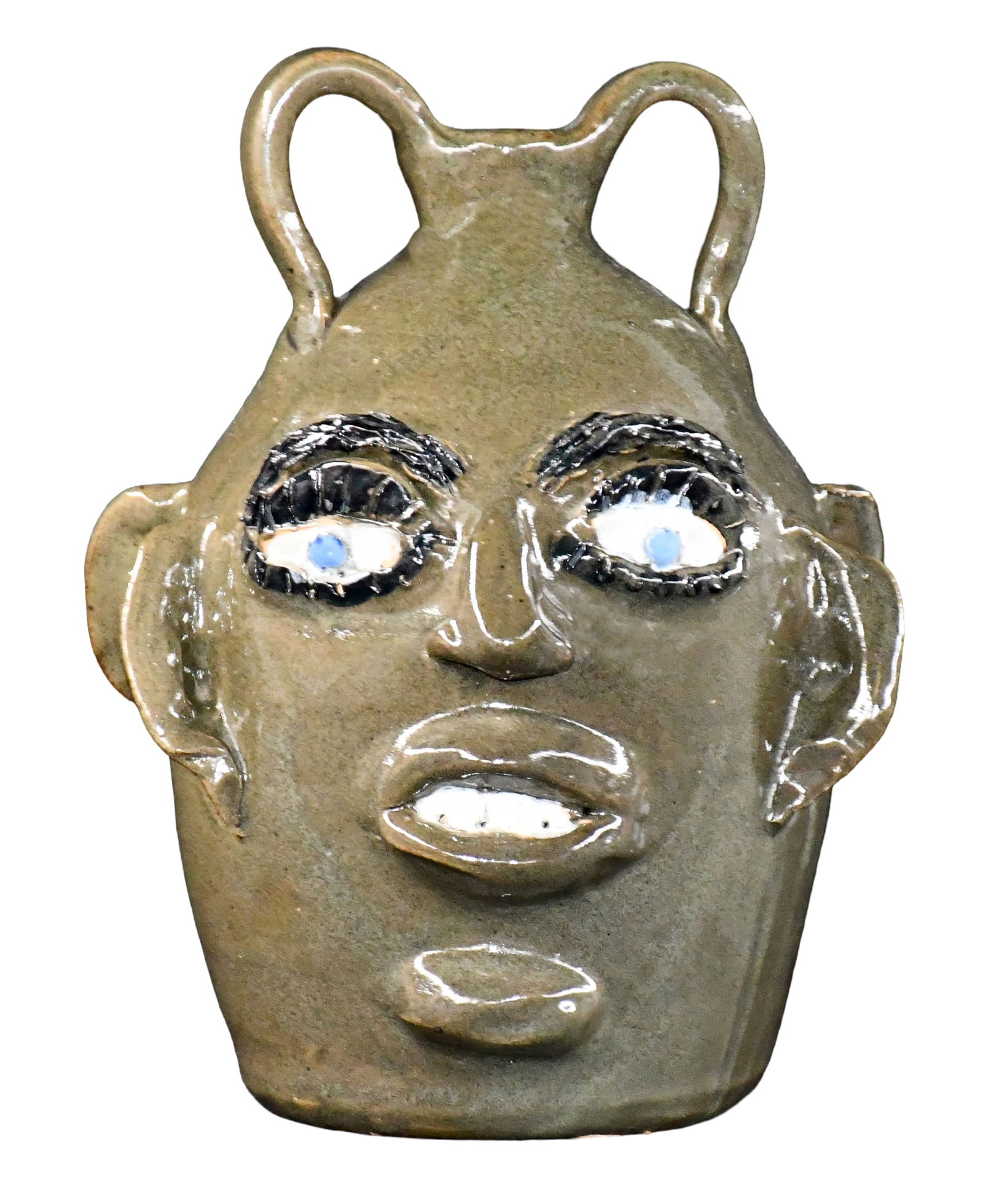 Jerry Brown. Double Face Politician Jug.: Jerry Brown. Double Face Politician Jug. 1990. Signed and dated. Mint condition. 11.5" h. Provenance: The Lynne Ingram Collection. Est. $100-200. Ship: $55 Please Read Before You Bid: By