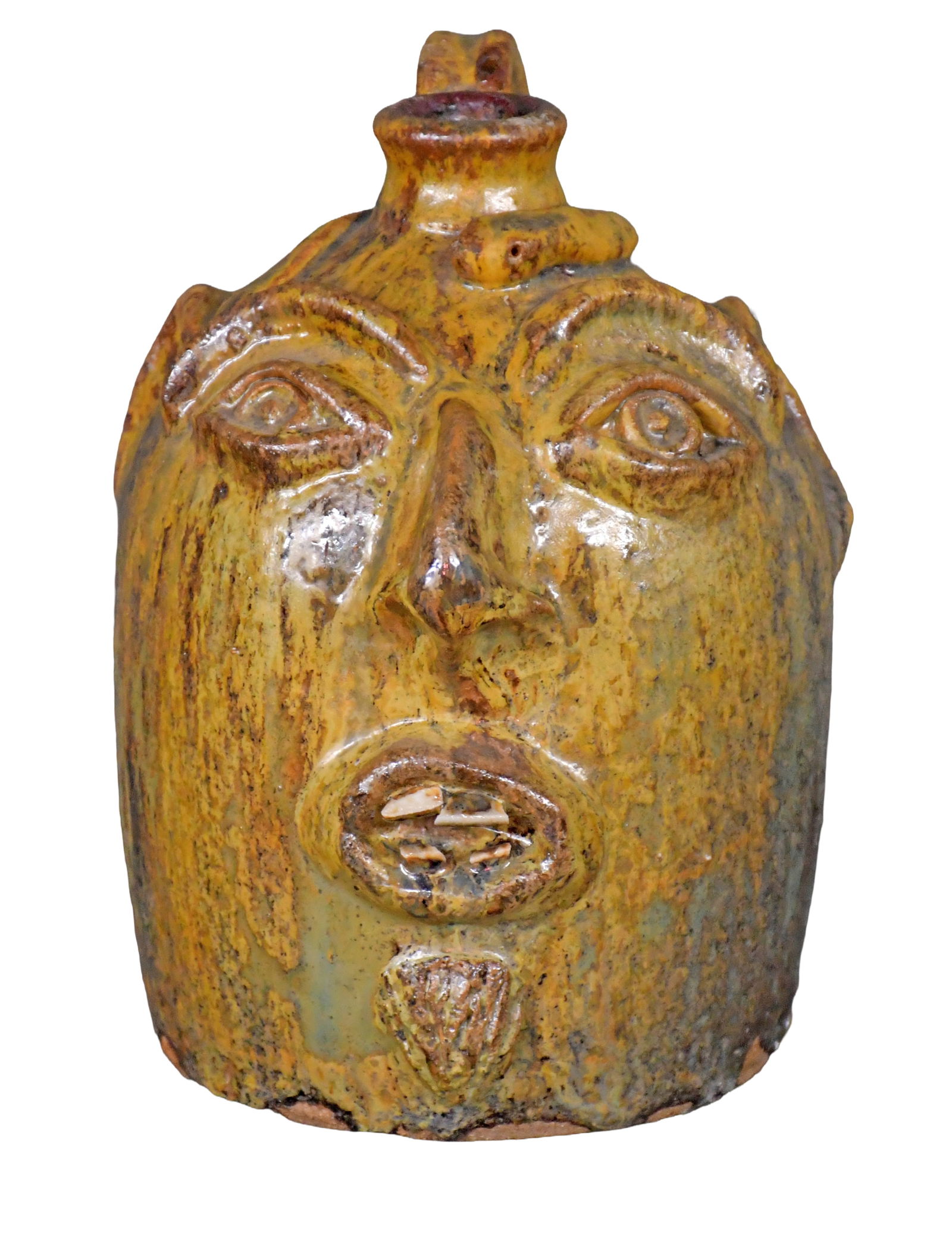 R. Anderson. Face Jug with Snake.: R. Anderson. Face Jug with Snake. 2001. Signed and dated. Mint condition. 8" h. Est. $100-200. Ship $45 Please Read Before You Bid: By registering for and/or placing a bid in any Slotin Auction,