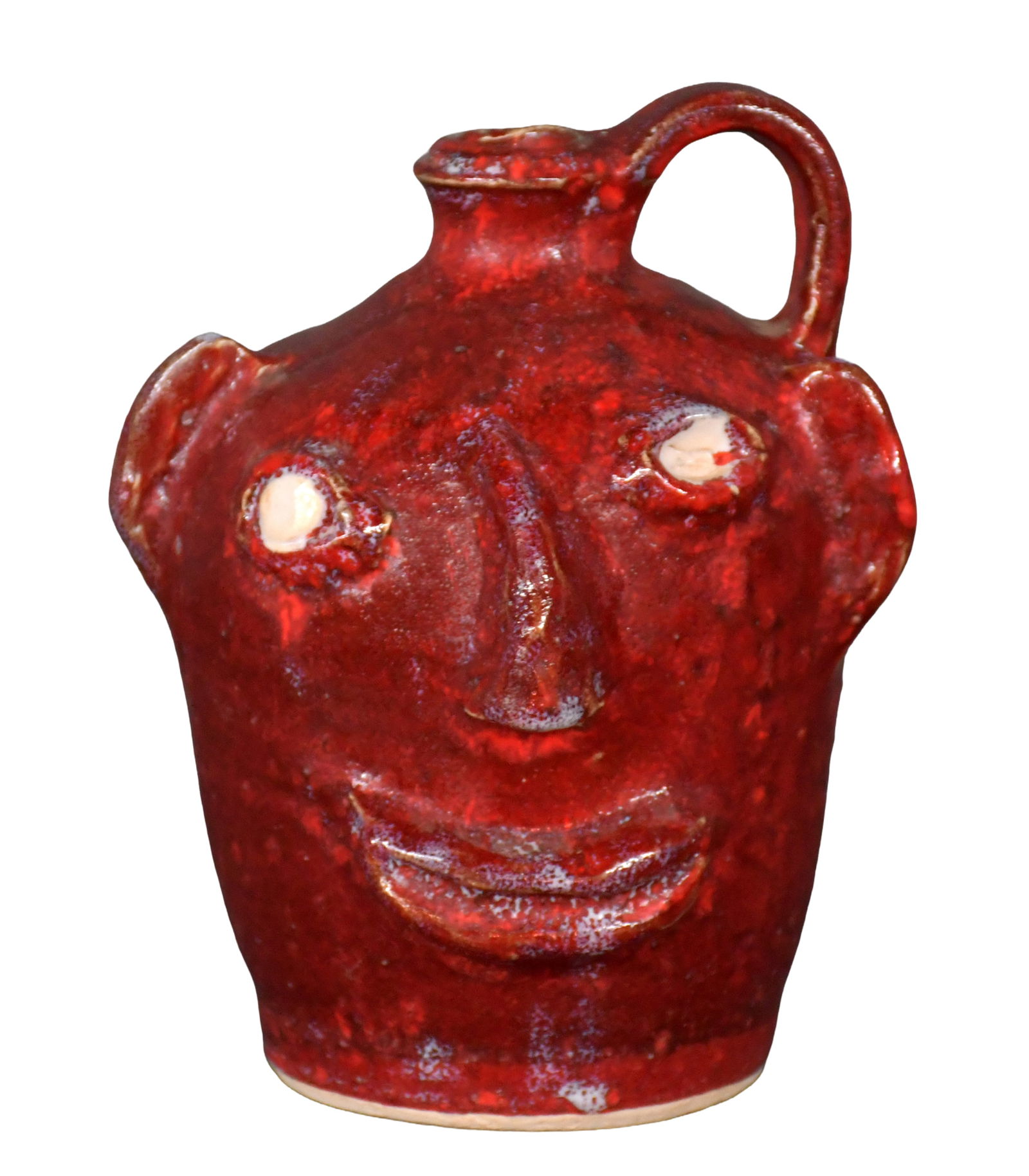 Charles Moore. Pomegranate Red Face Jug.: Charles Moore. Pomegranate Red Face Jug. 2004. Signed and dated. Mint condition. 7" h. Est. $100-200. Ship: $45 Please Read Before You Bid: By registering for and/or placing a bid in any Slotin