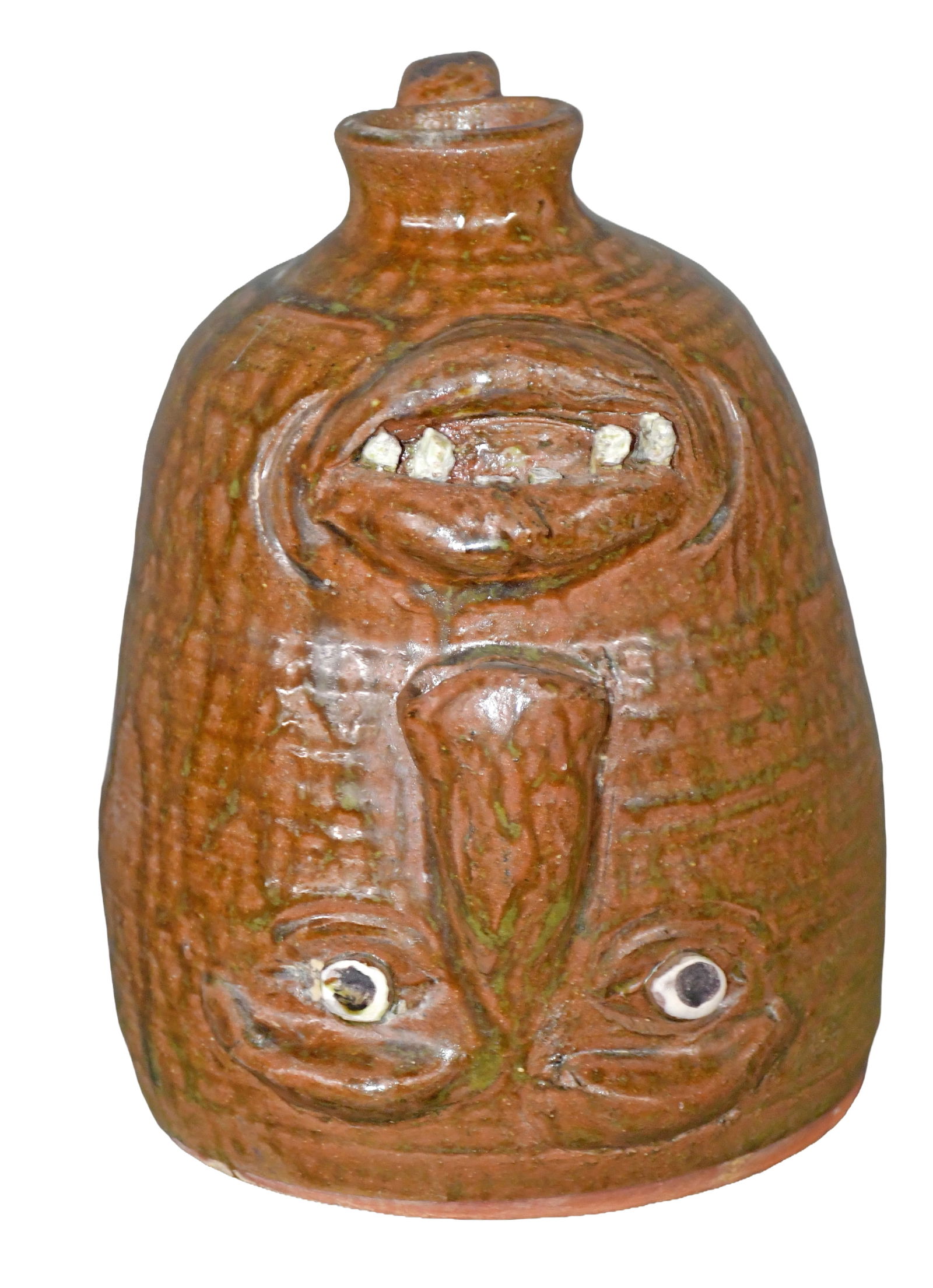 Jeff Meaders. Upside Down Face Jug. (1 of 3)