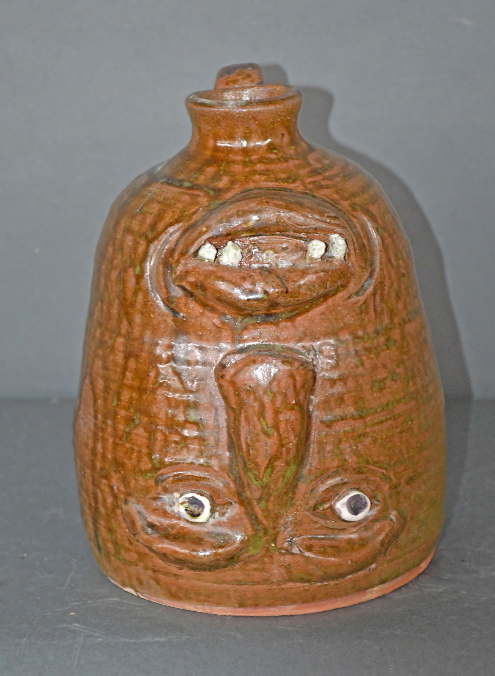 Jeff Meaders. Upside Down Face Jug. - 3